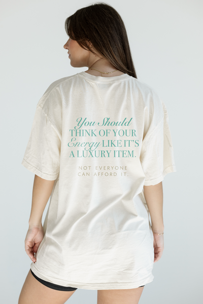 luxury t shirt dress Protect Your Energy is a Luxury Tee Medium