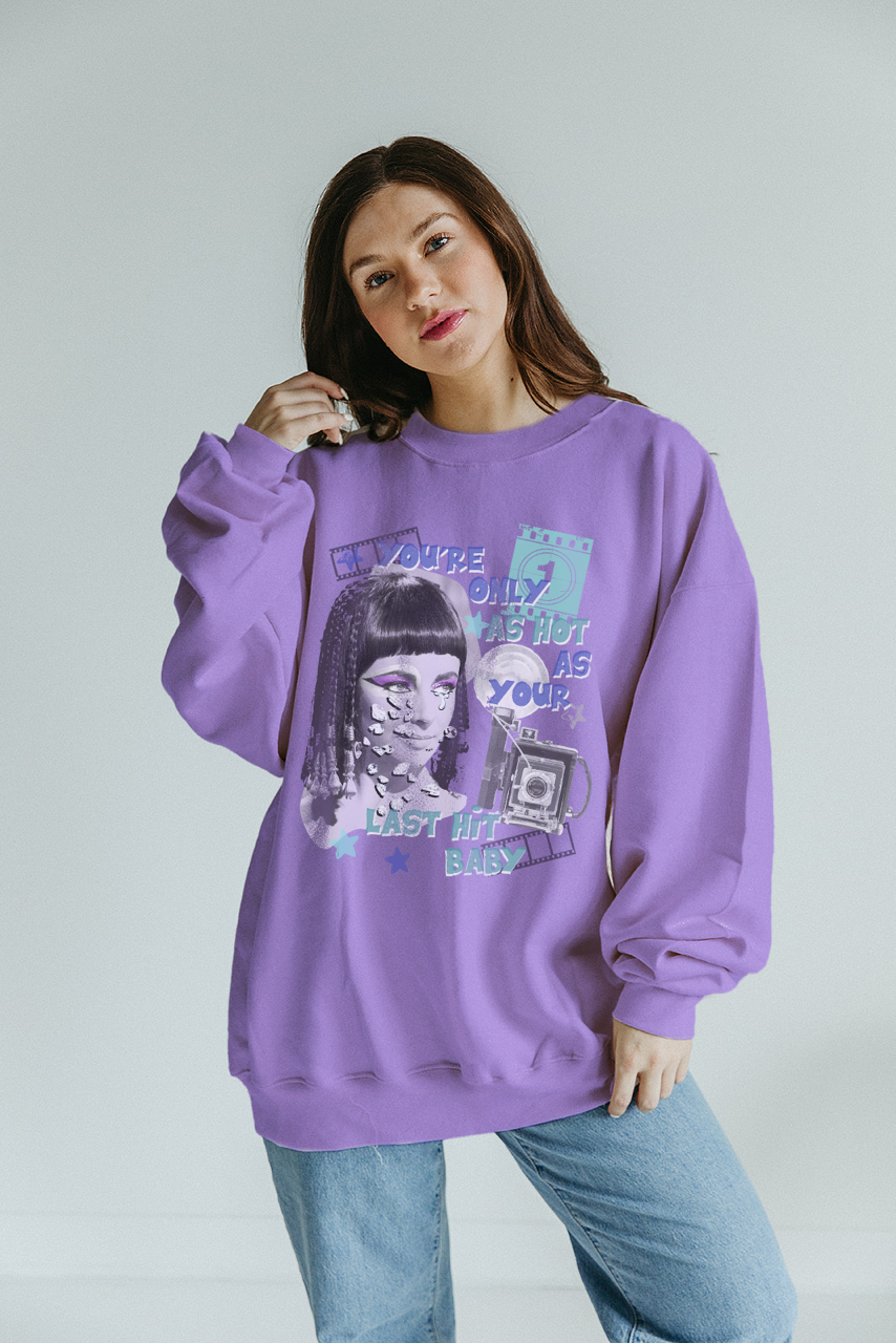 Elizabeth Taylor Last Hit Baby Sweatshirt in Violet