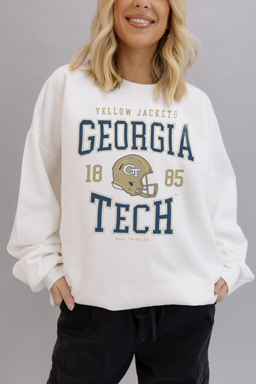 Georgia Tech: Georgia Tech Helmet Sweatshirt- Girl Tribe Co. GT X Girl 