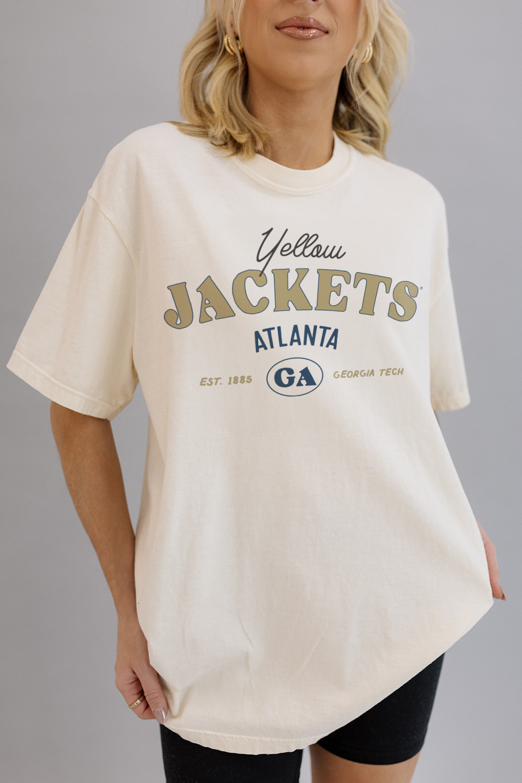 Georgia Tech: Vintage Yellow Jackets Tee- Girl Tribe Co. GT X Girl Tribe 
