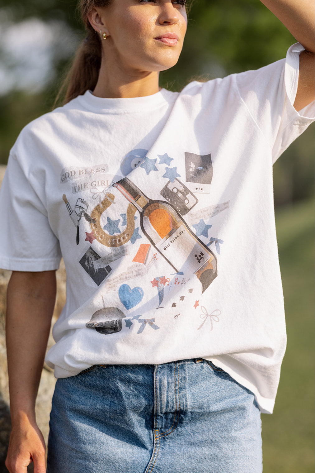 God Bless The Girls Tee- Girl Tribe Co. Long Live Cowgirls 