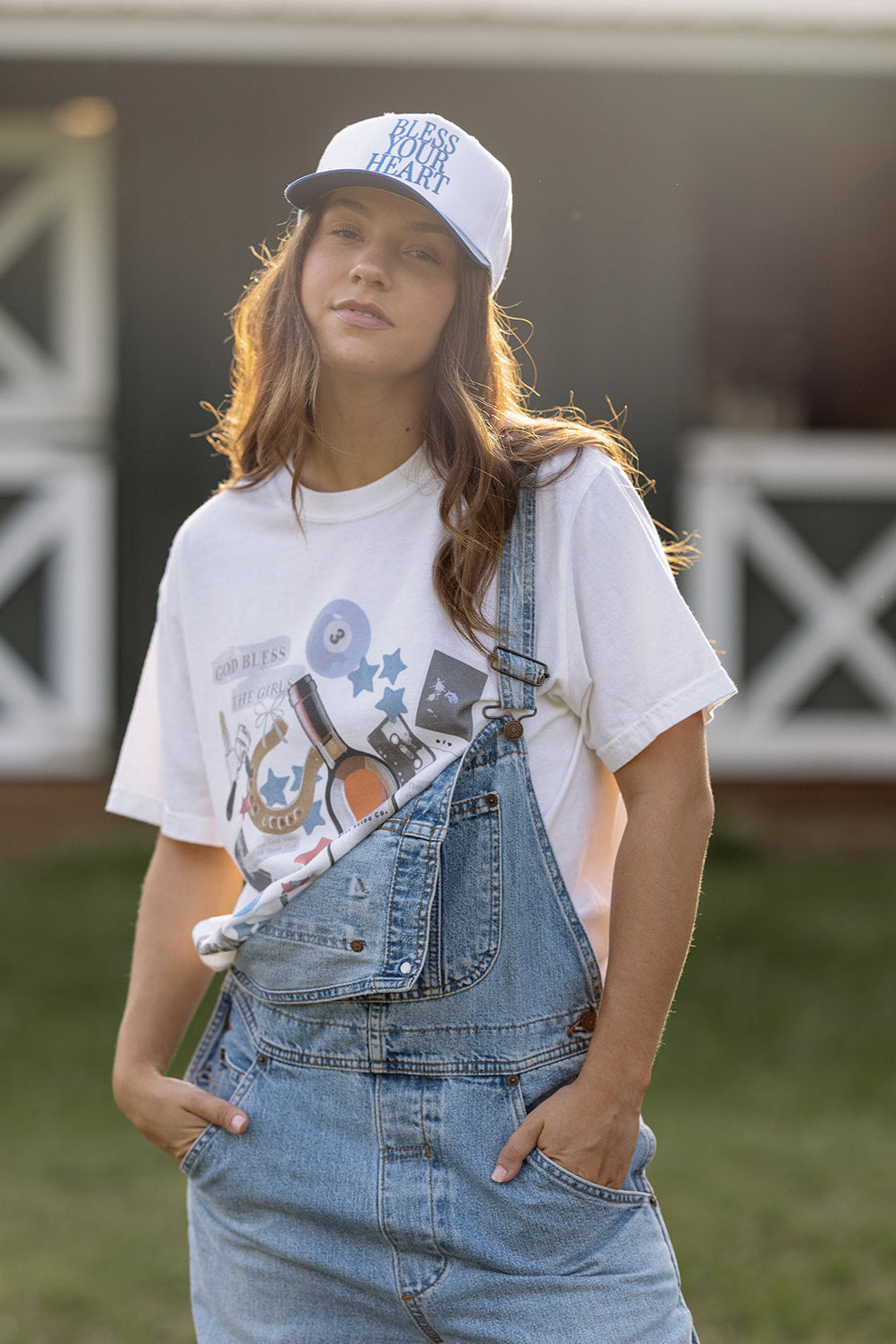 God Bless The Girls Tee- Girl Tribe Co. Long Live Cowgirls 