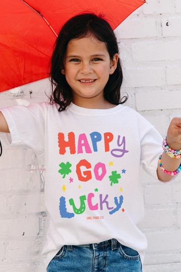 Youth Happy Go Lucky Tee in White