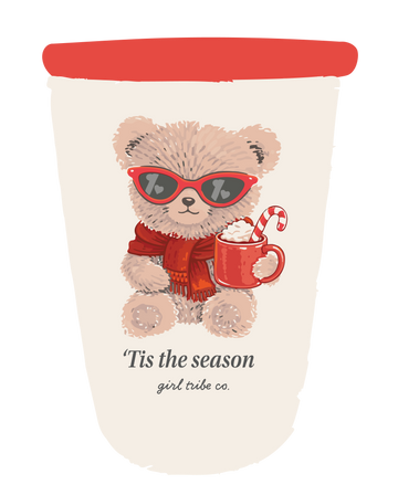 Iced Coffee Sleeve - Holiday Bear