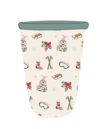 Iced Coffee Sleeve - Holiday Ski