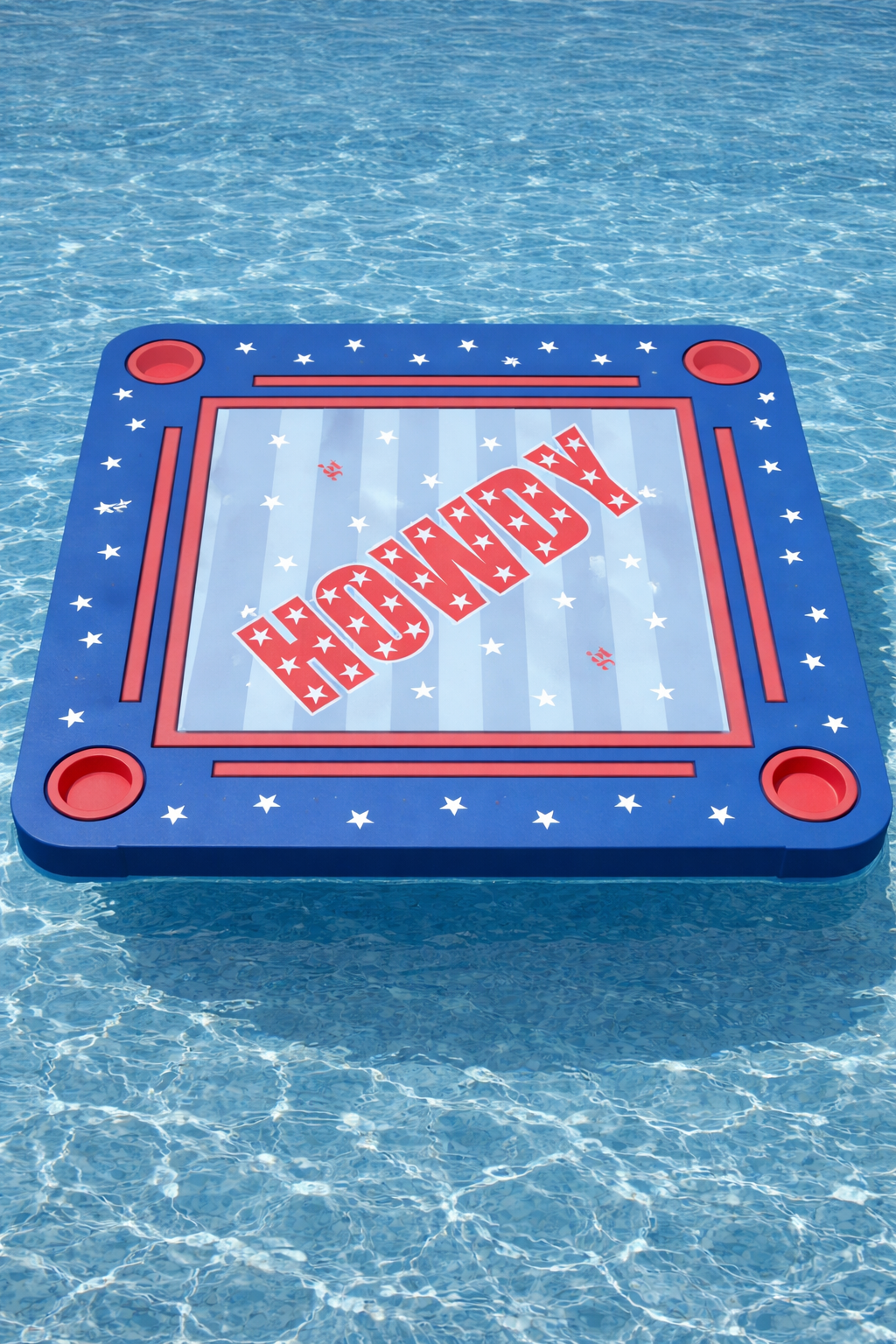 Floating Mahjong Tile Mat in Howdy + Red, White and Blue