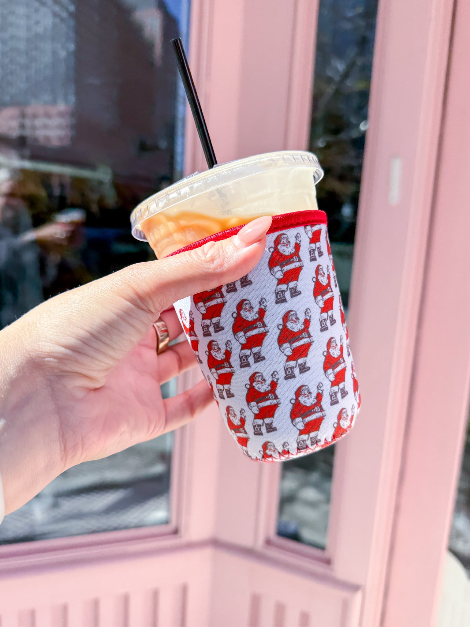 Iced Coffee Sleeve - Santa