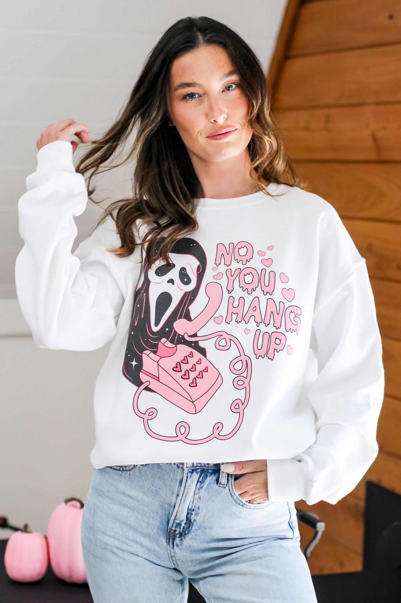No You Hang Up Scream Sweatshirt