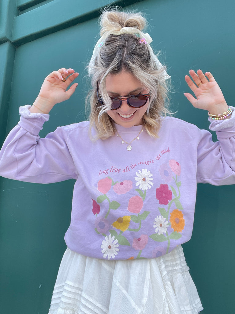 Long Live Flowers Sweatshirt - Reagan Baylee x Girl Tribe Co. Collection