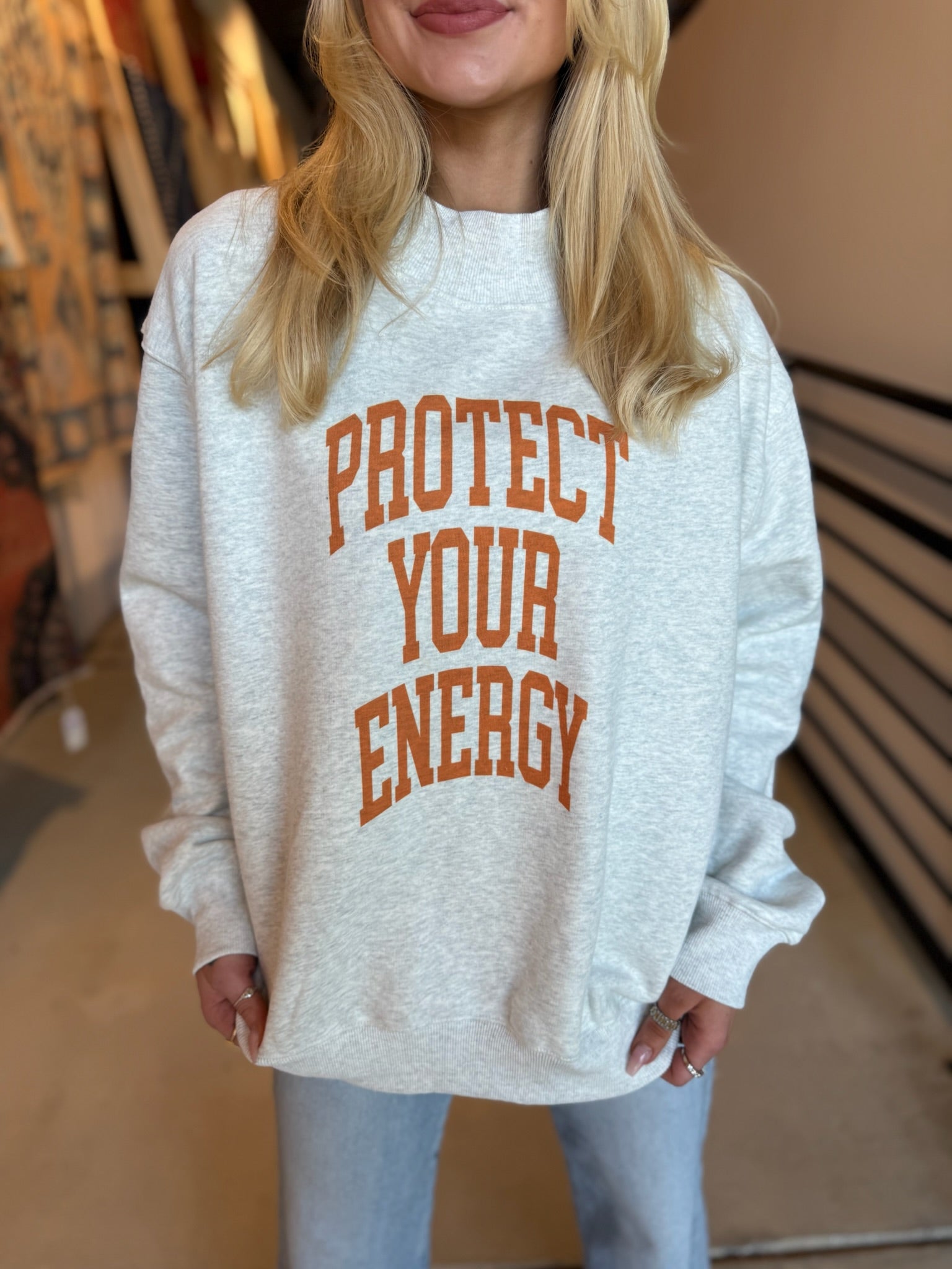 Protect Your Energy Mock Neck Sweatshirt