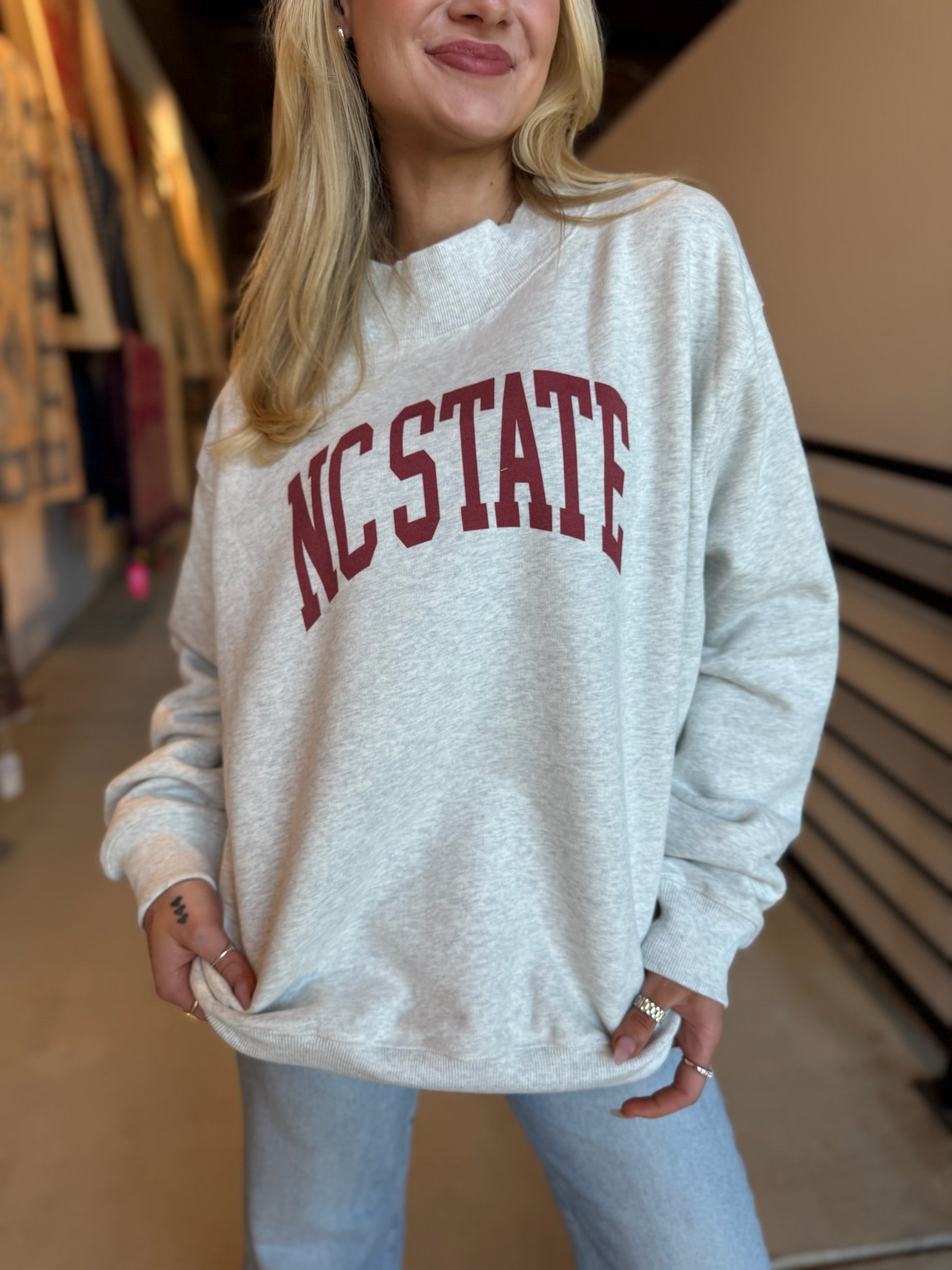NC State University Mock Neck Sweatshirt – Girl Tribe Co.