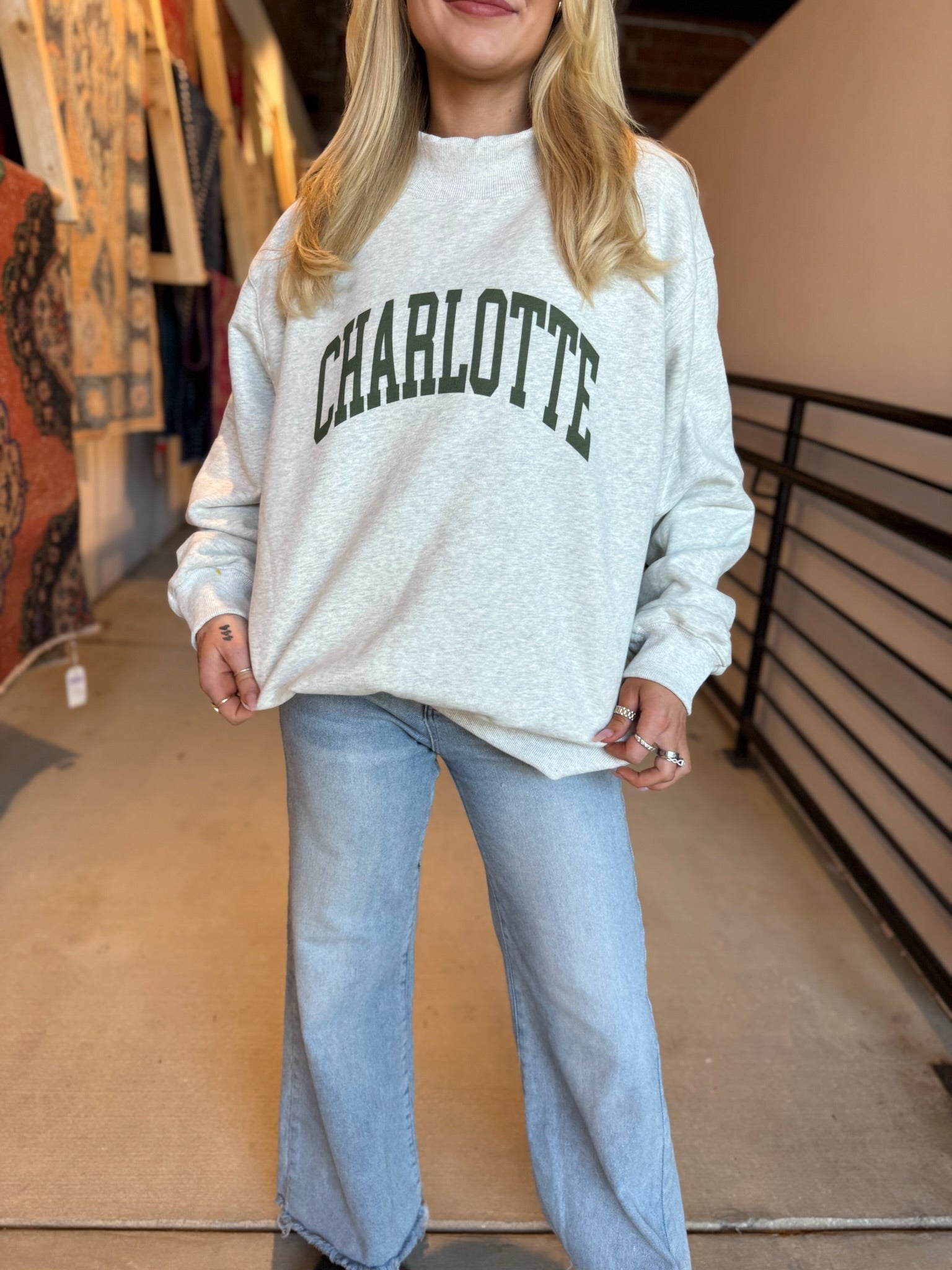 Charlotte Mock Neck Sweatshirt