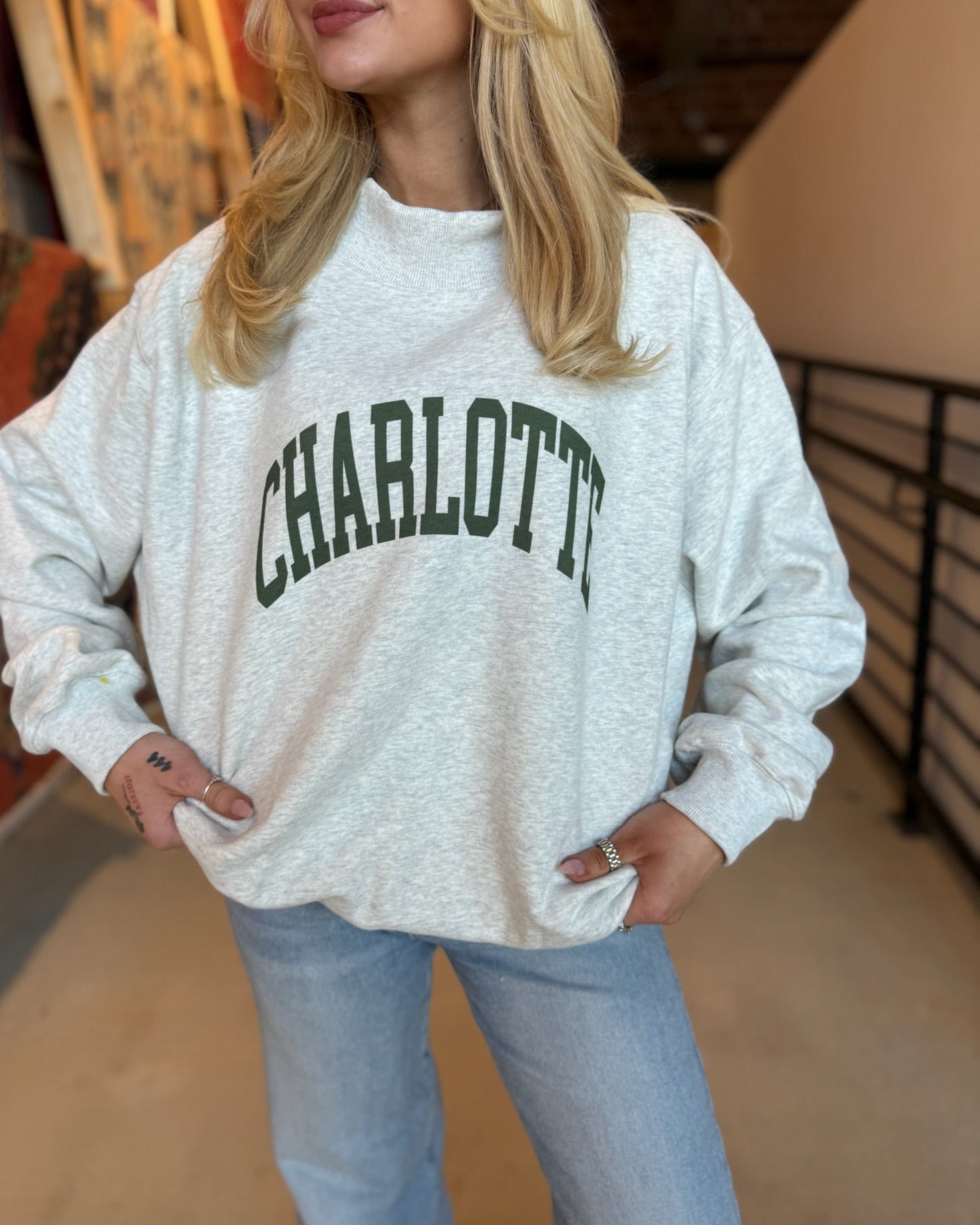 Charlotte Mock Neck Sweatshirt