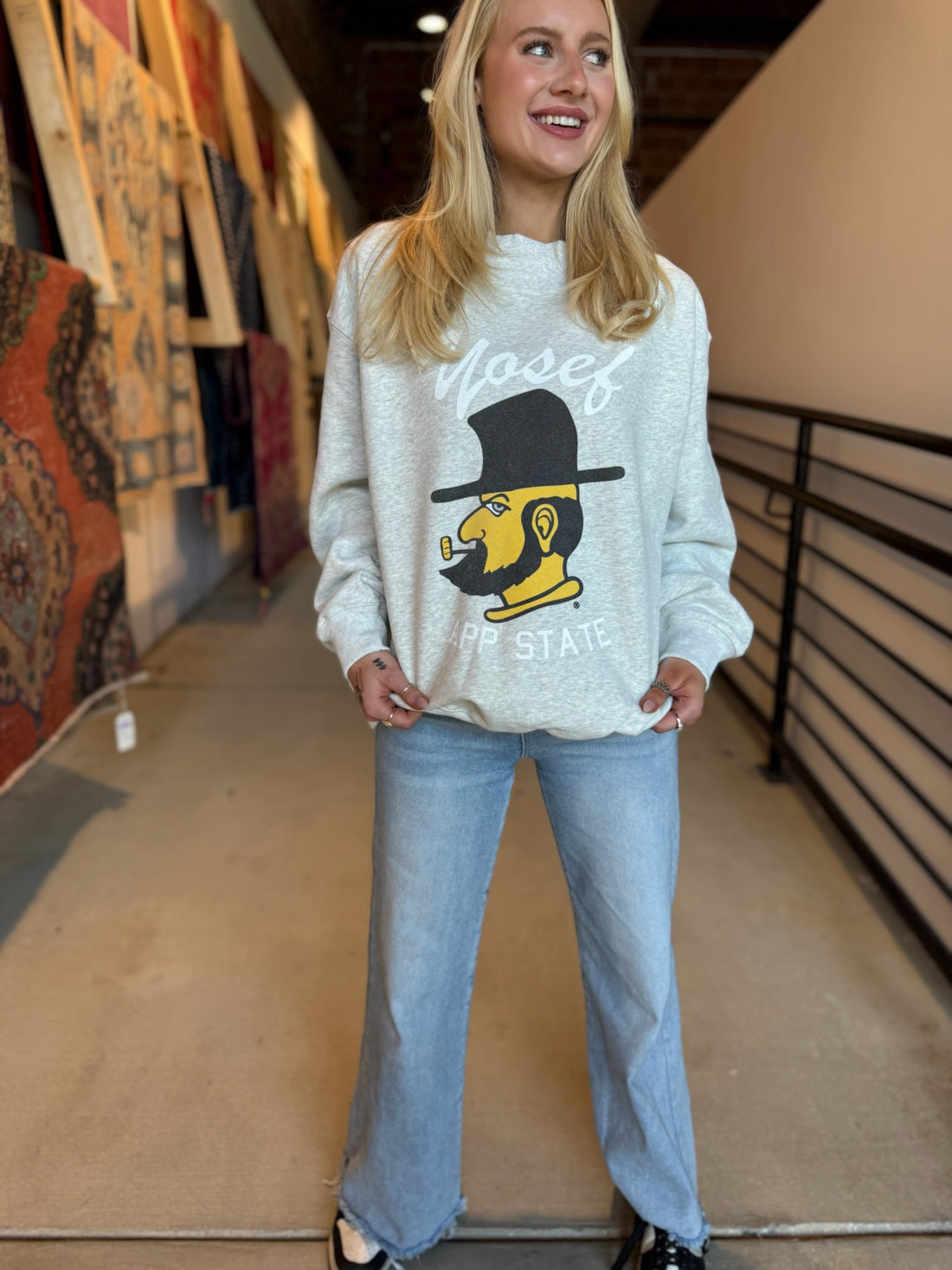 Appalachian State University Yosef Mock Neck Sweatshirt