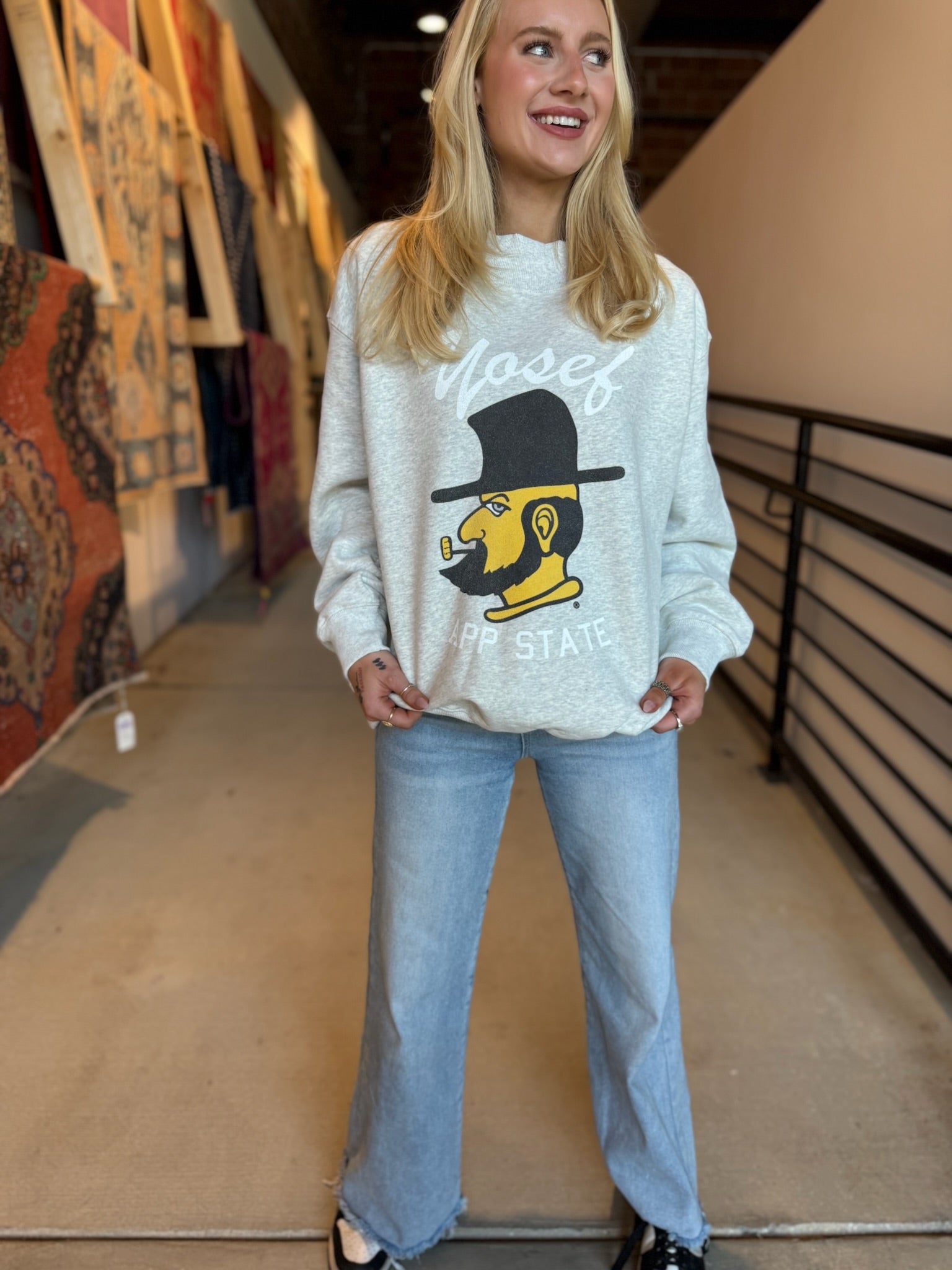 Appalachian State University Yosef Mock Neck Sweatshirt
