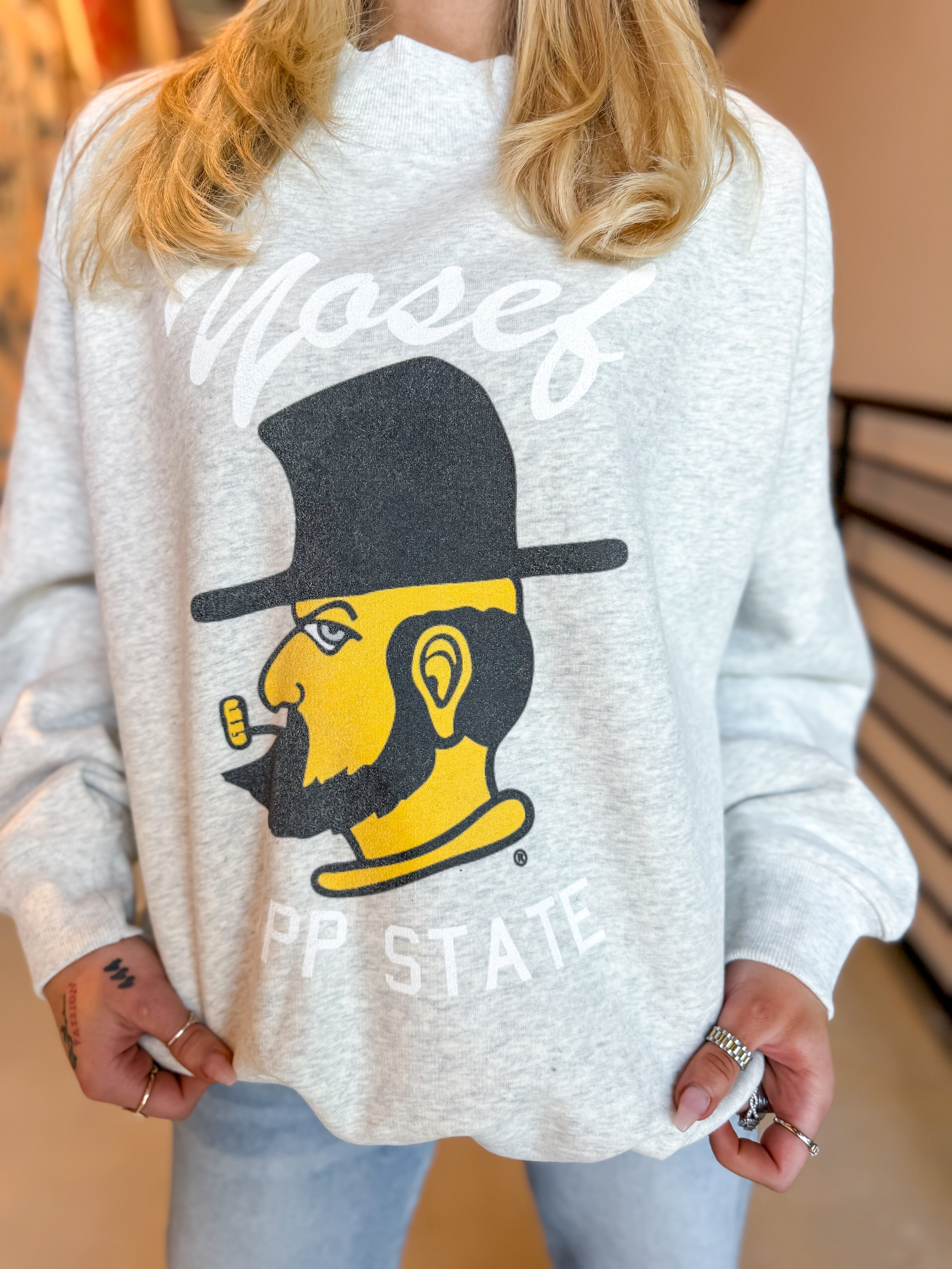 Appalachian State University Yosef Mock Neck Sweatshirt