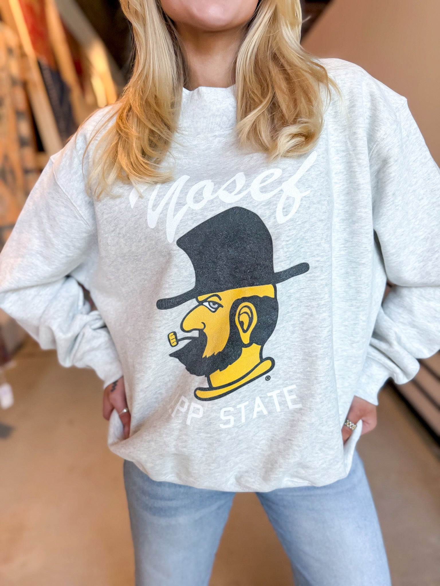 Appalachian State University Yosef Mock Neck Sweatshirt