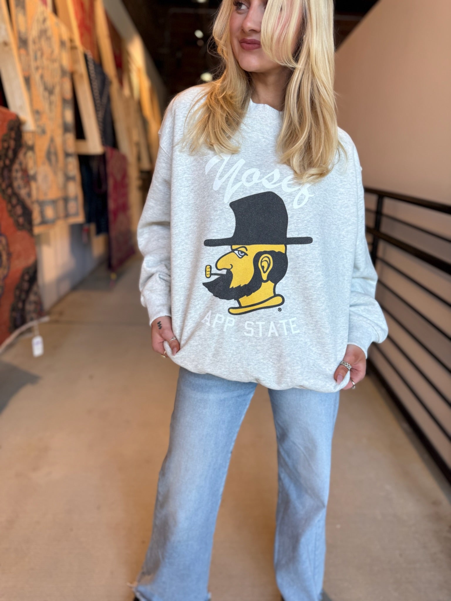 Appalachian State University Yosef Mock Neck Sweatshirt