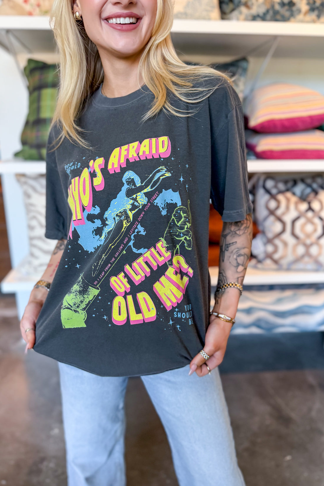 Who's Afraid Of Little Old Me Tee in Pepper