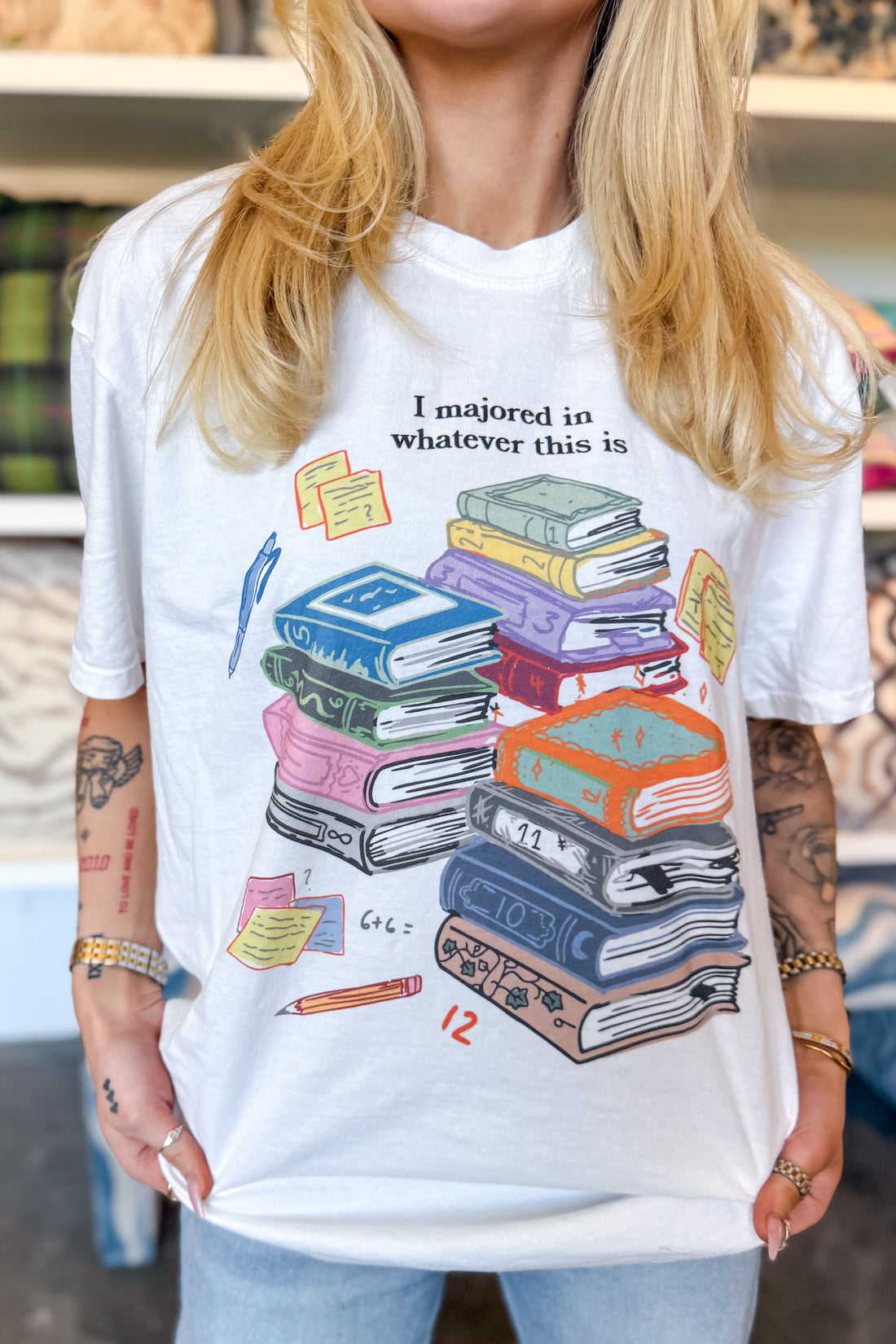 Eras Library Tee in White
