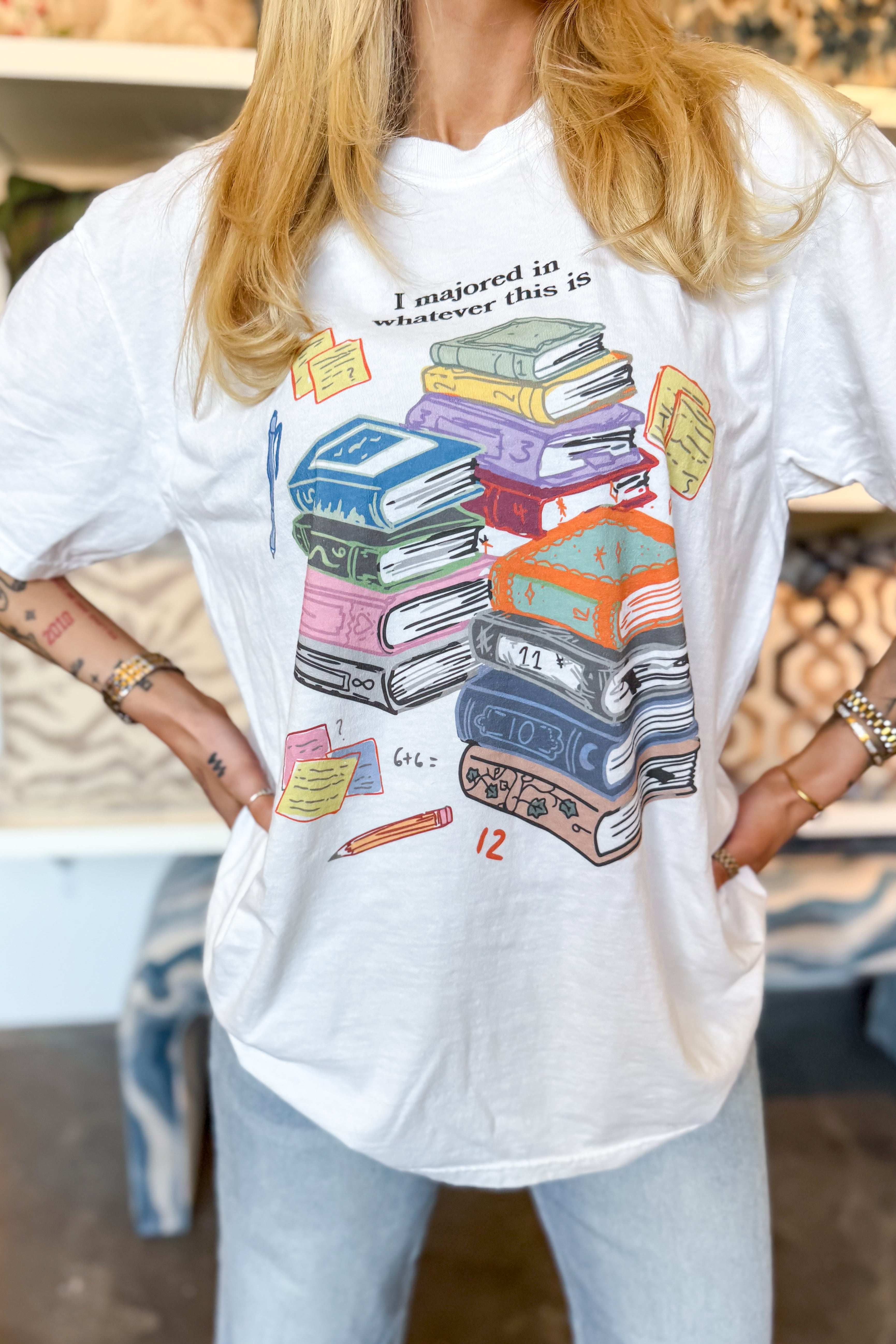 Eras Library Tee in White