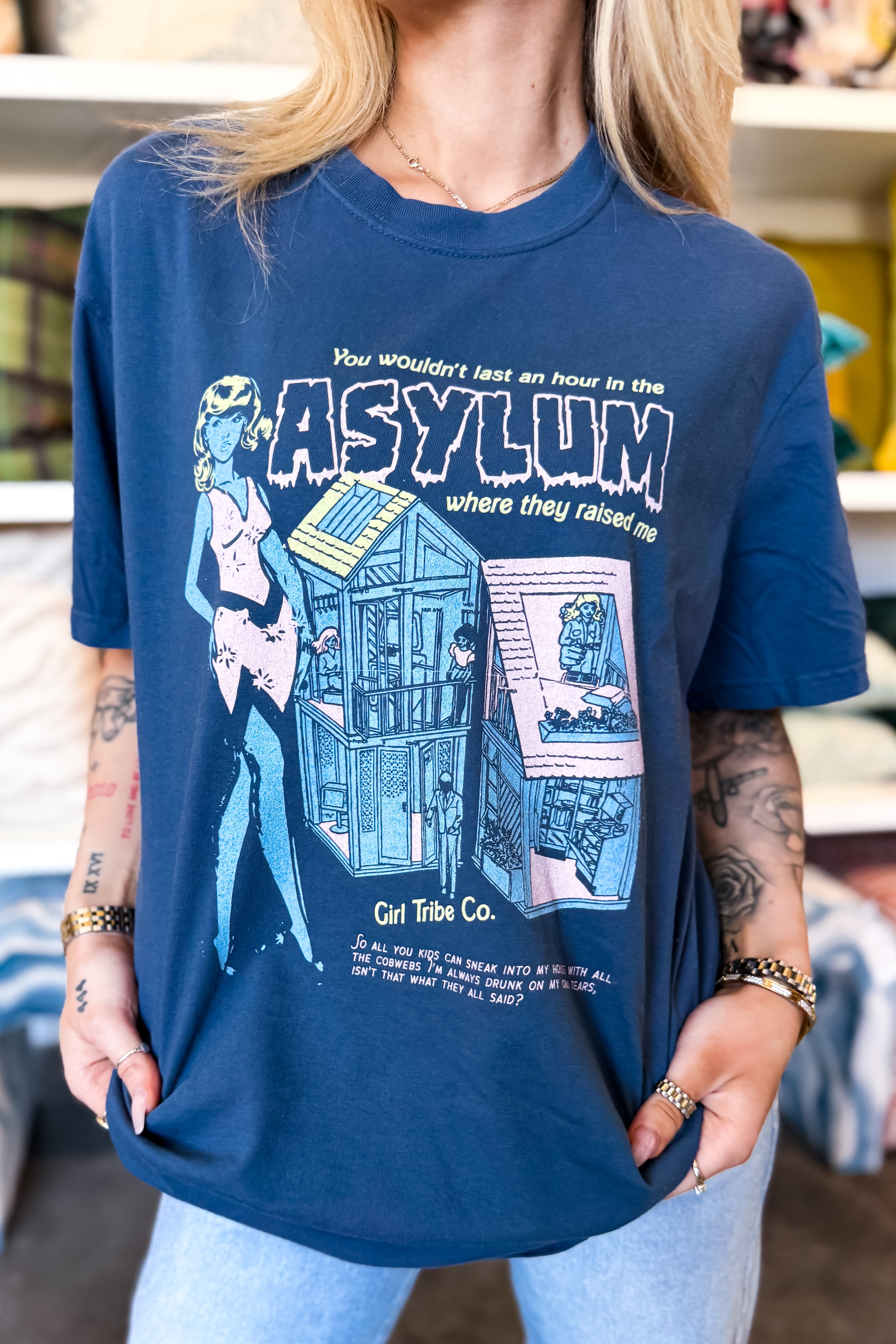 Asylum Dreamhouse Tee in Midnight