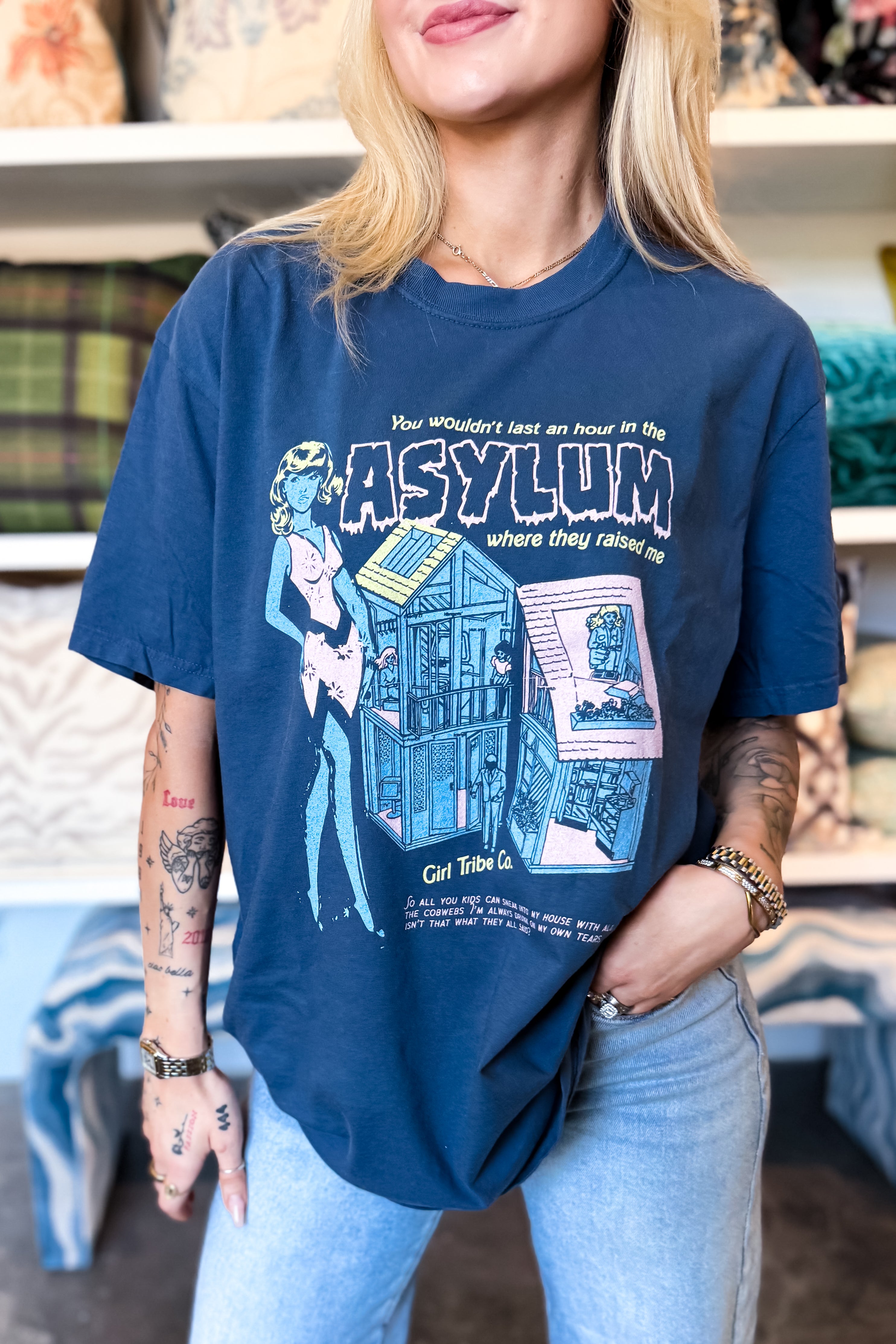 Asylum Dreamhouse Tee in Midnight