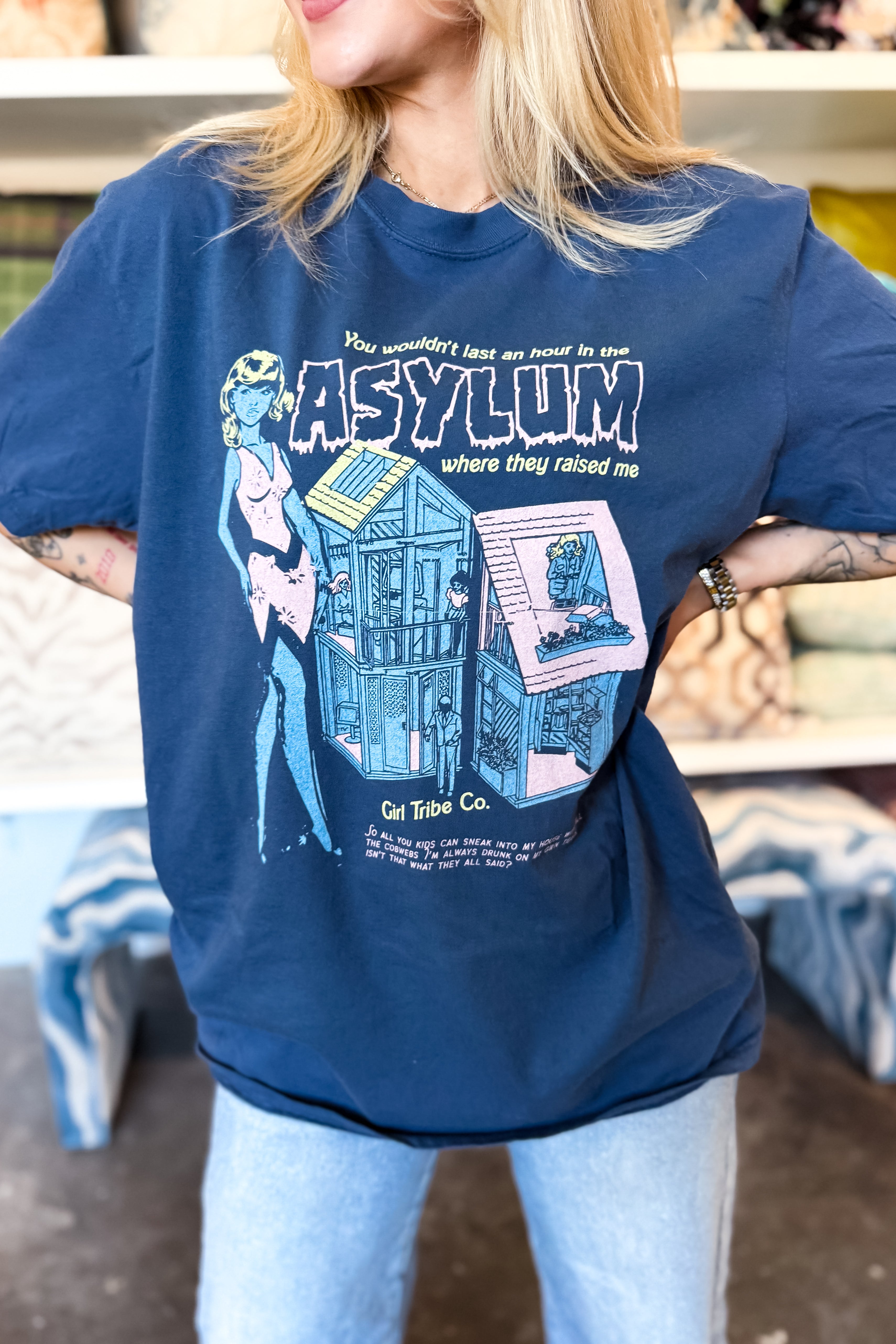 Asylum Dreamhouse Tee in Midnight