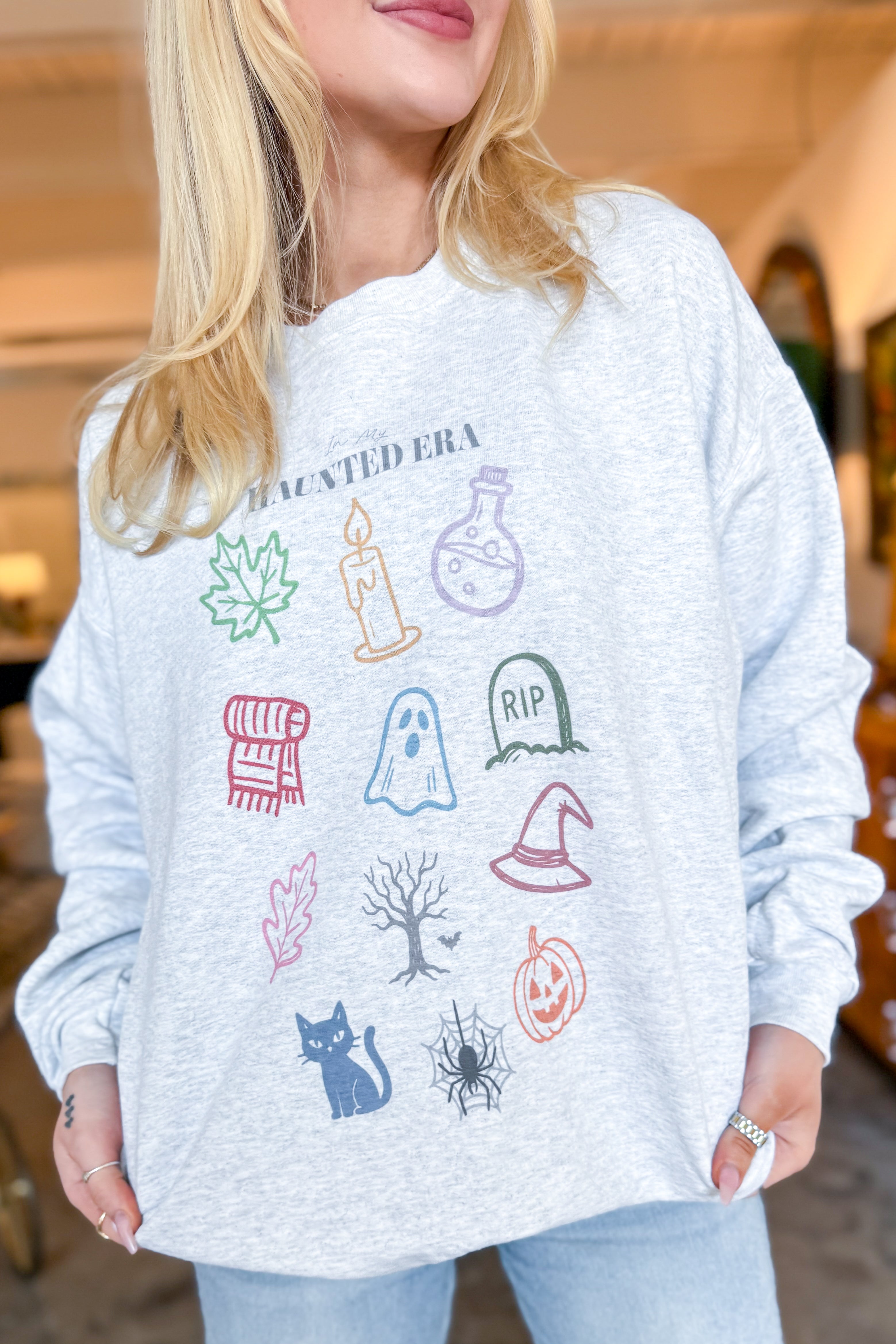 Haunted Eras Sweatshirt - Spooky Edition in Ash