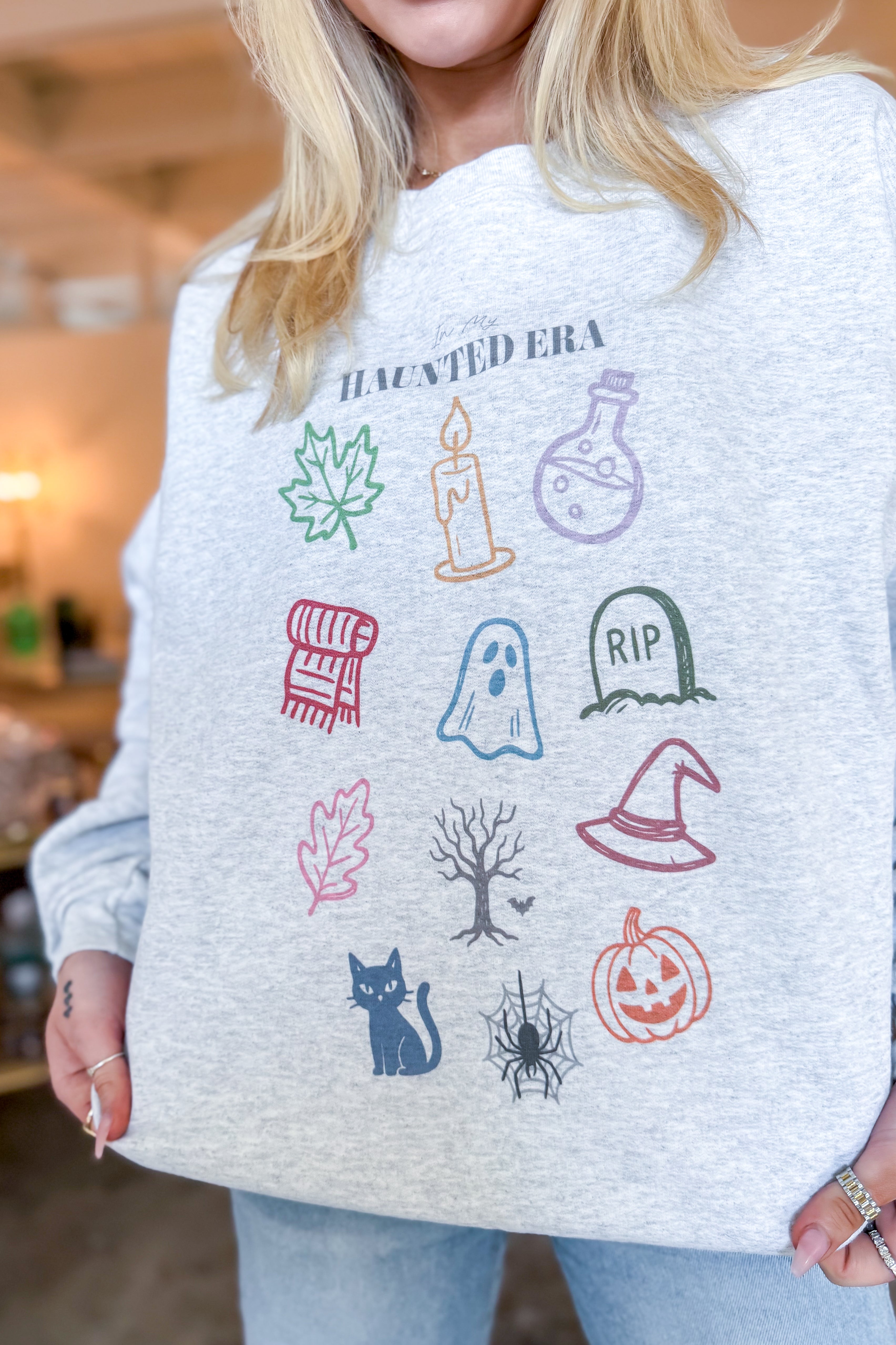 Haunted Eras Sweatshirt - Spooky Edition in Ash