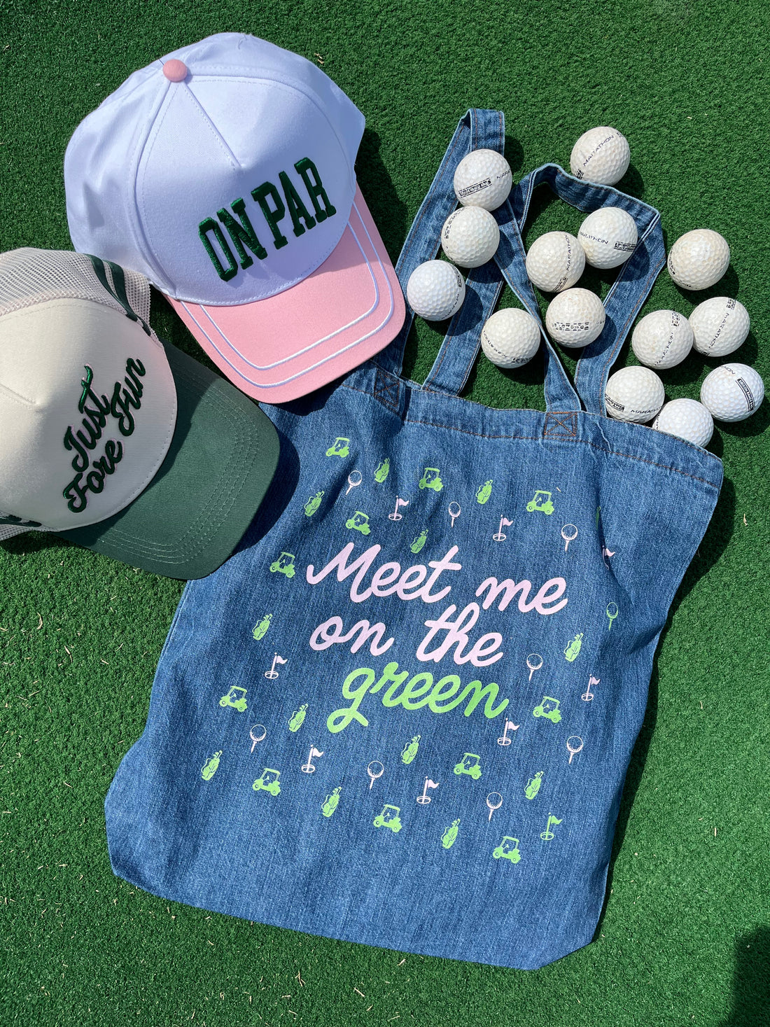 Meet Me On The Green Tote in Denim