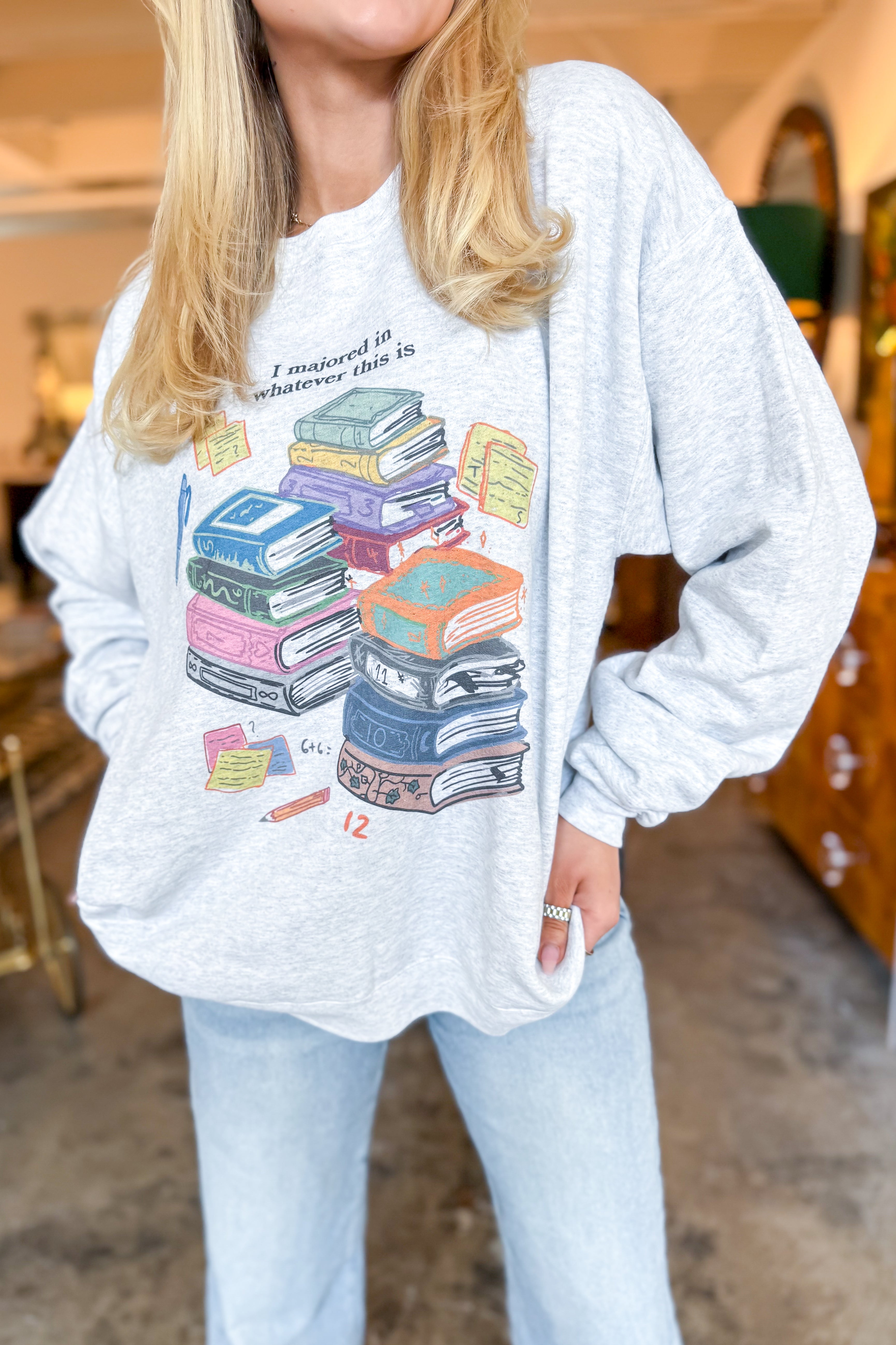 Eras Library Sweatshirt in Ash