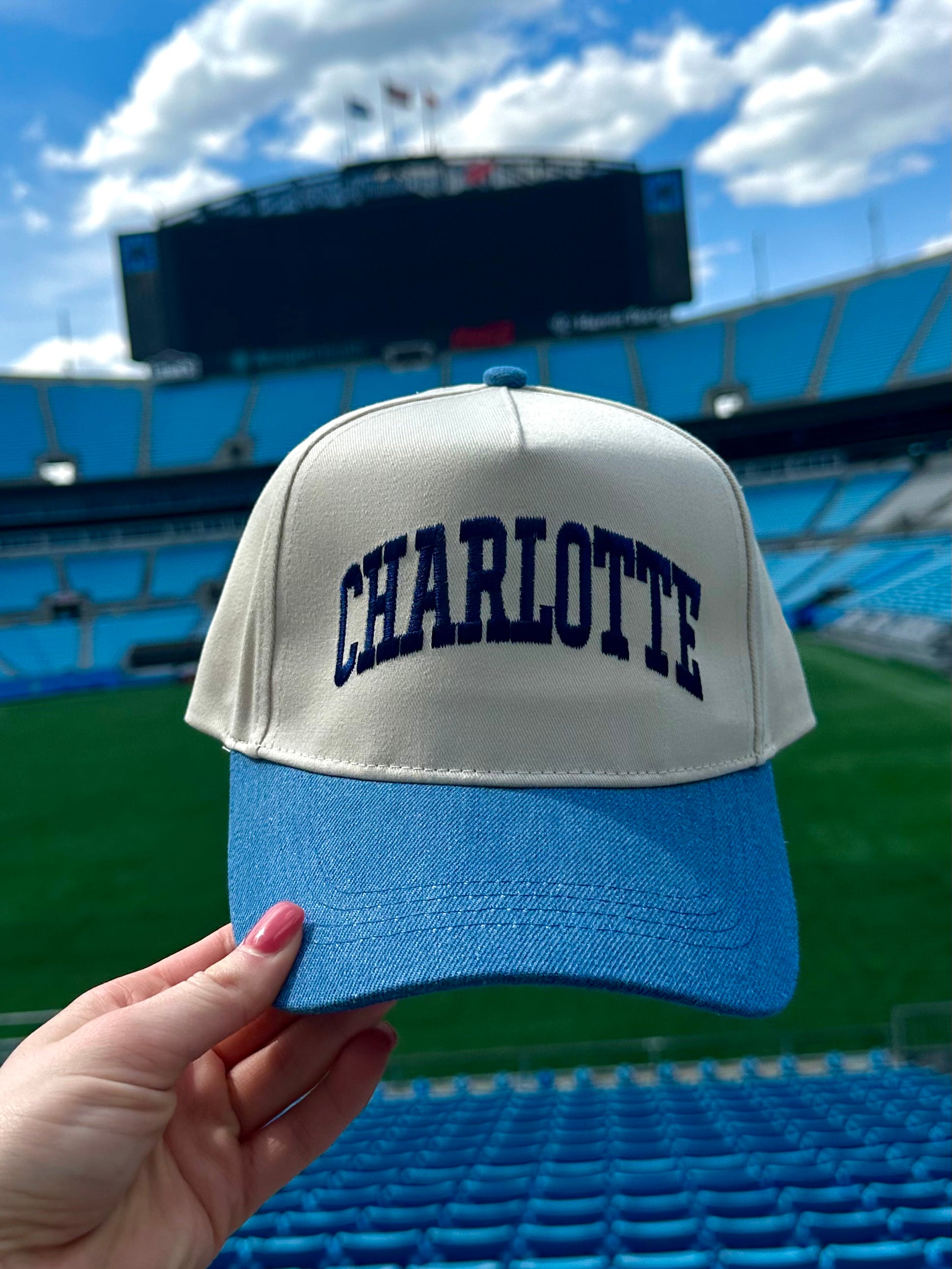 Charlotte Hat With Denim Brim