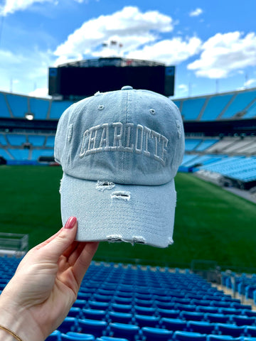 Charlotte Distressed Denim Hat