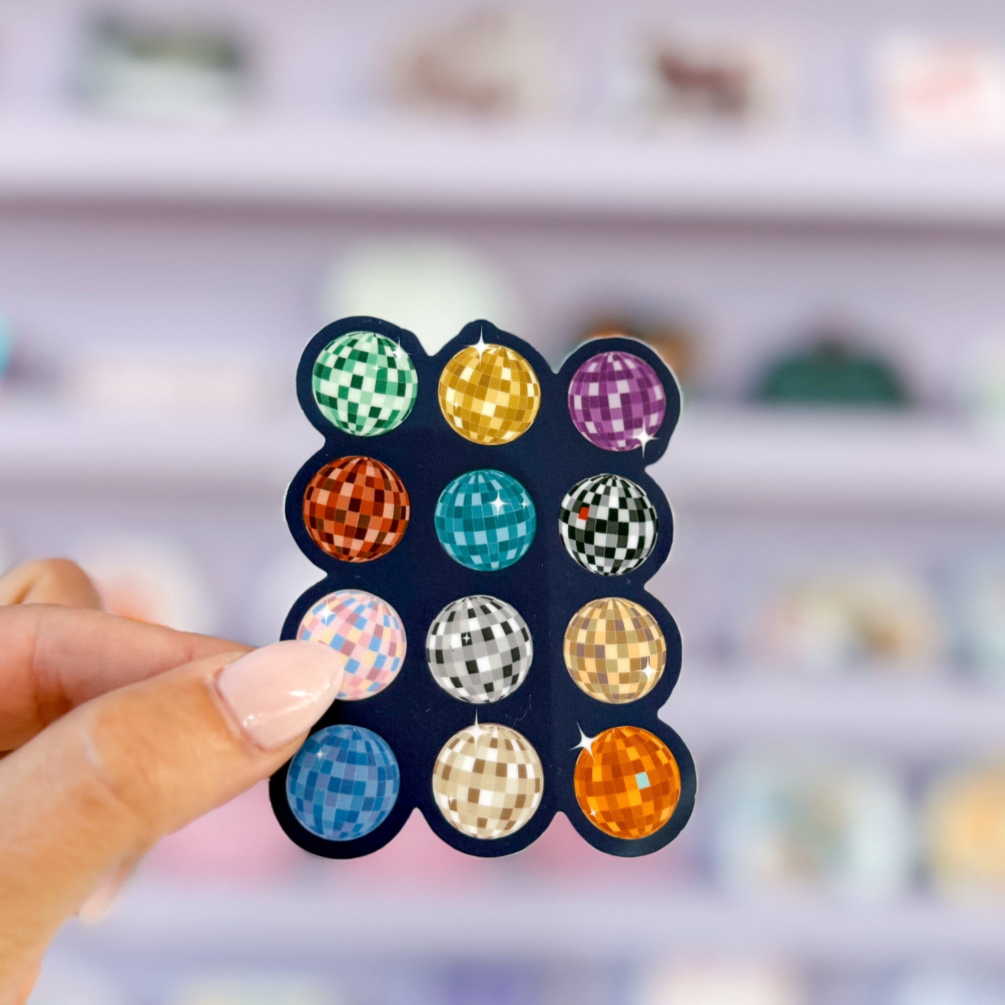 Concert Disco Sticker in Navy