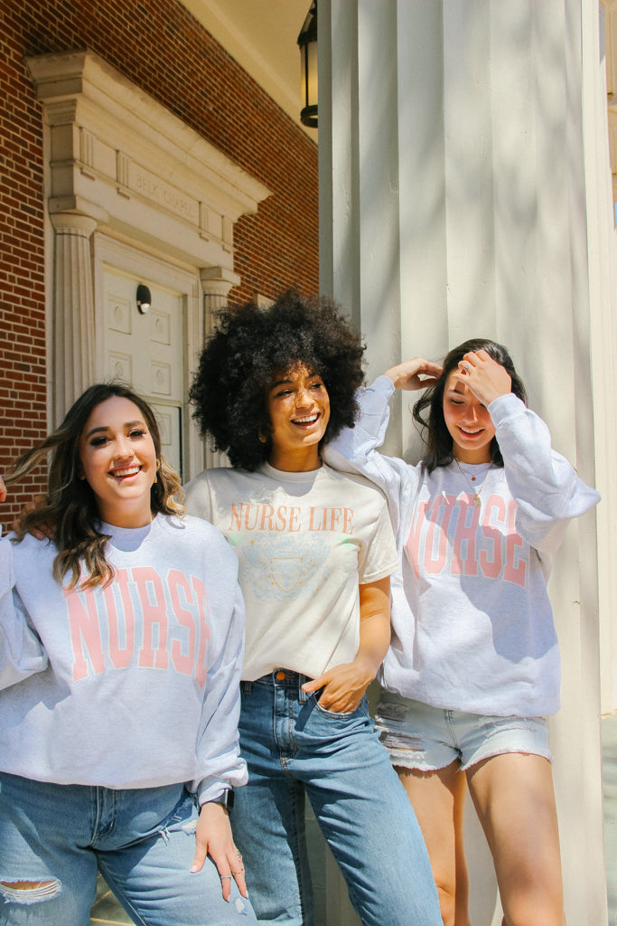 Nurse Block Sweatshirt in Ash