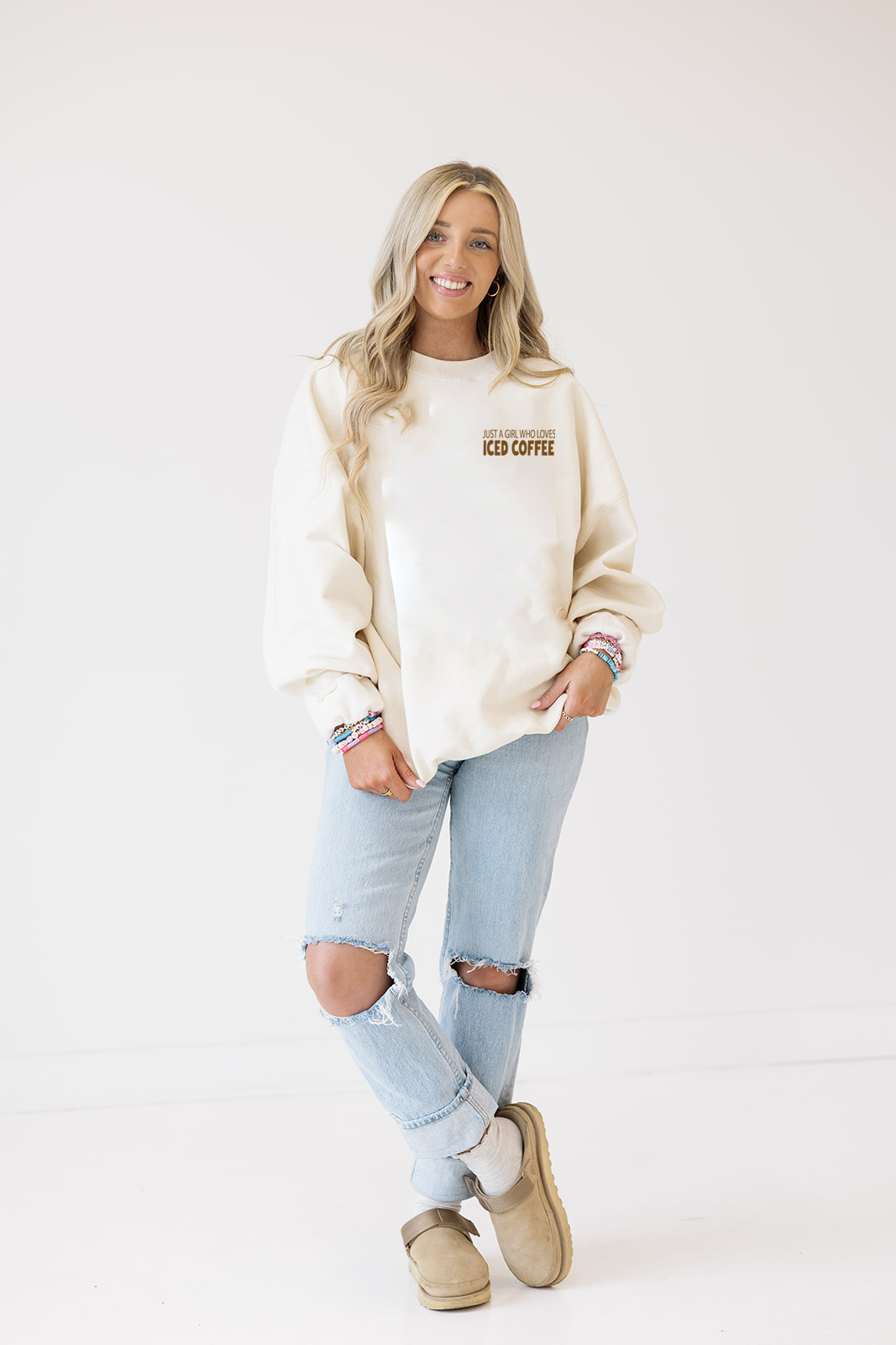 Iced Coffee Sweatshirt- Girl Tribe Co. Booktok and Coffee Club 