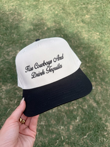 Kiss Cowboys and Drink Tequila in Black and Ivory- Girl Tribe Co. Long live Cowgirls