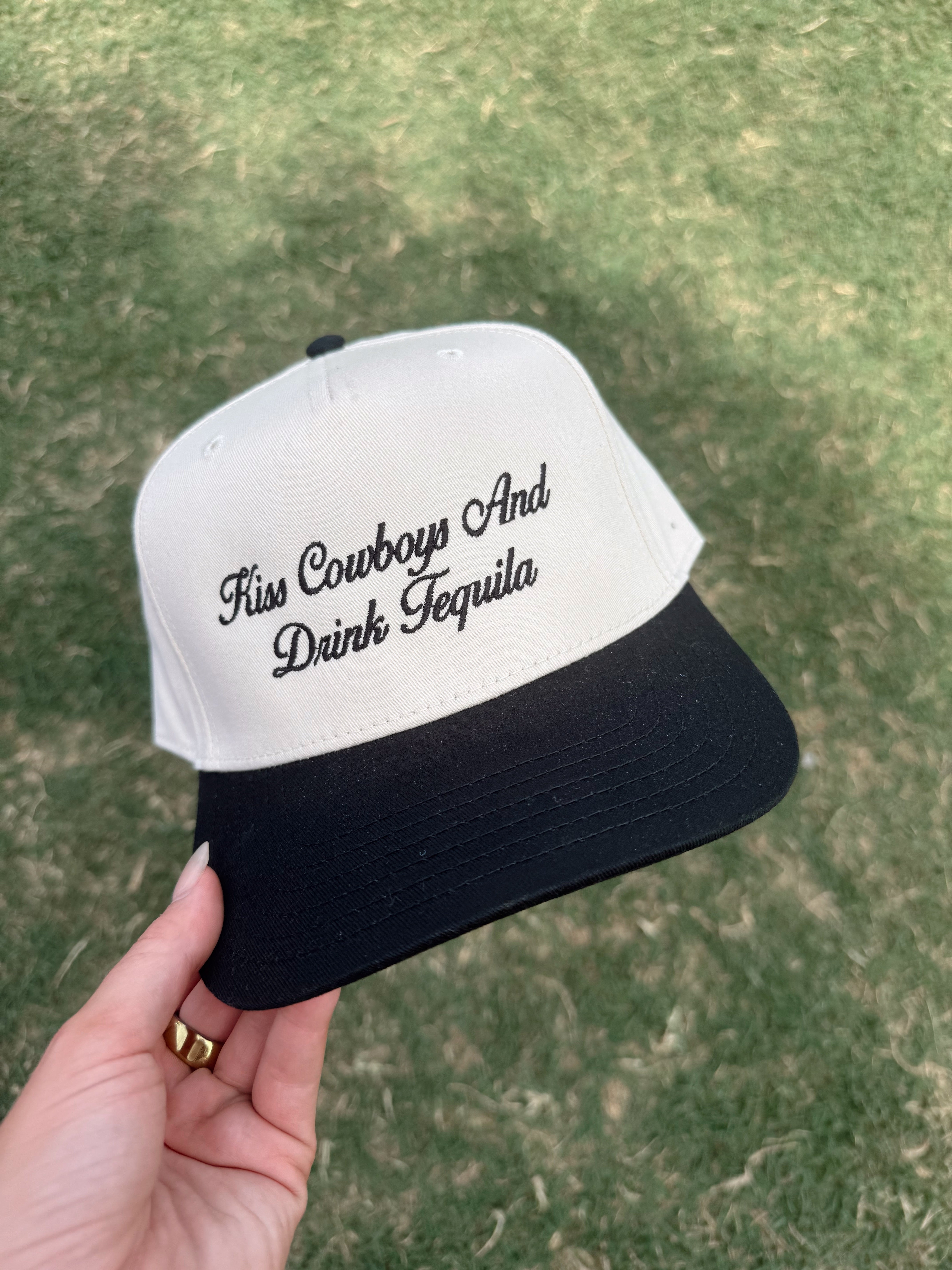 Kiss Cowboys and Drink Tequila in Black and Ivory- Girl Tribe Co. Long live Cowgirls