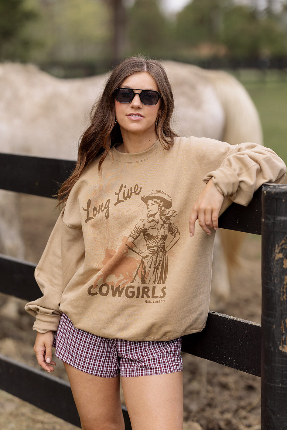 Long Live Cowgirls Sweatshirt- Girl Tribe Co. Long Live Cowgirls 