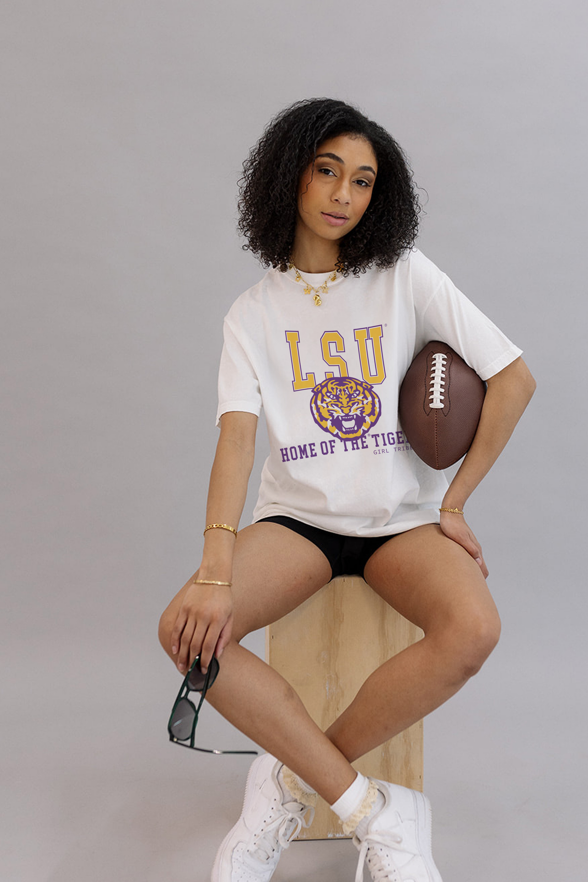 Louisiana State University: Home of The Tigers Tee- Girl Tribe Co. LSU X Girl Tribe 