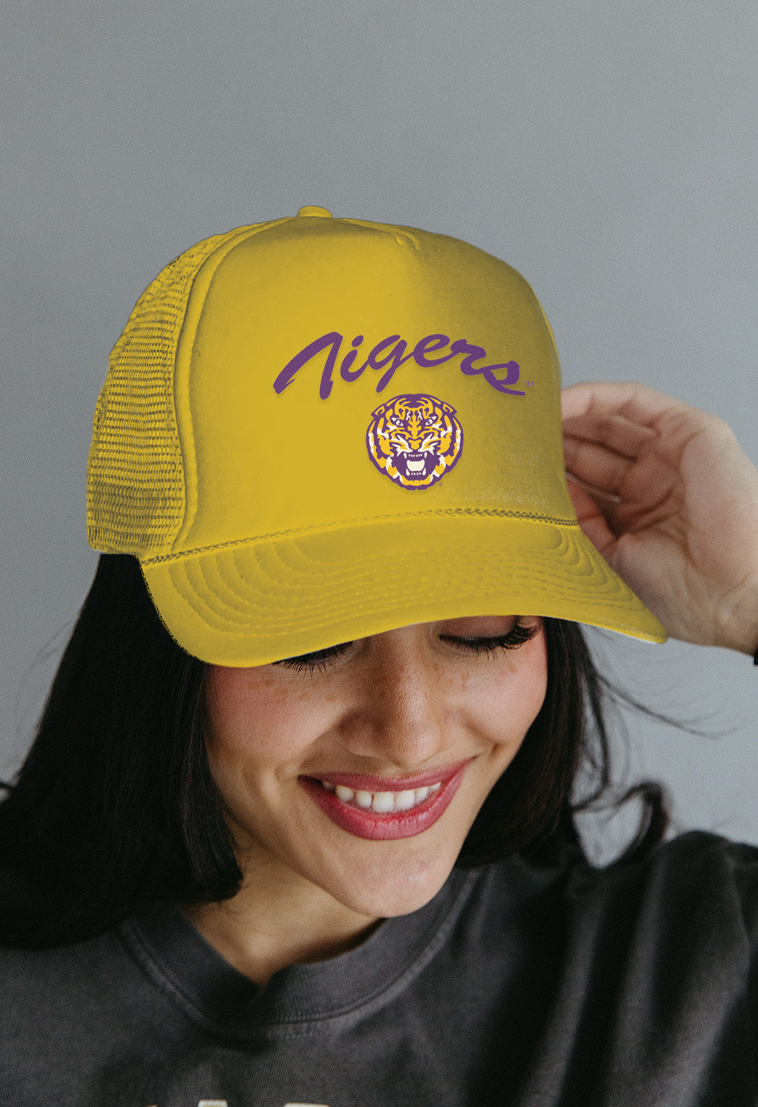 Louisiana State University: Tigers Trucker Hat- Girl Tribe Co. LSU X Girl Tribe 