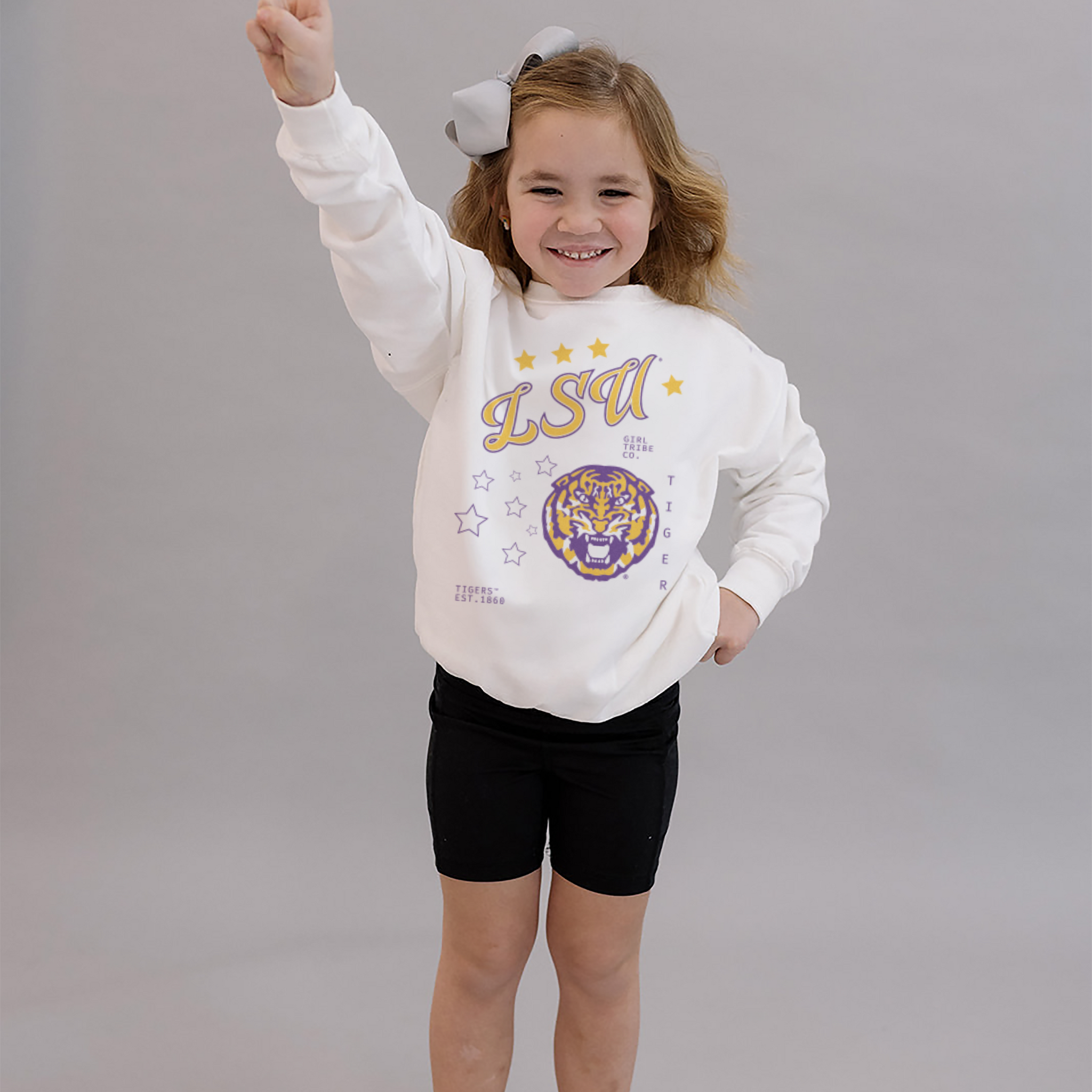 Louisiana State University: Youth Go LSU Sweatshirt- Girl Tribe Co. LSU X Girl Tribe 