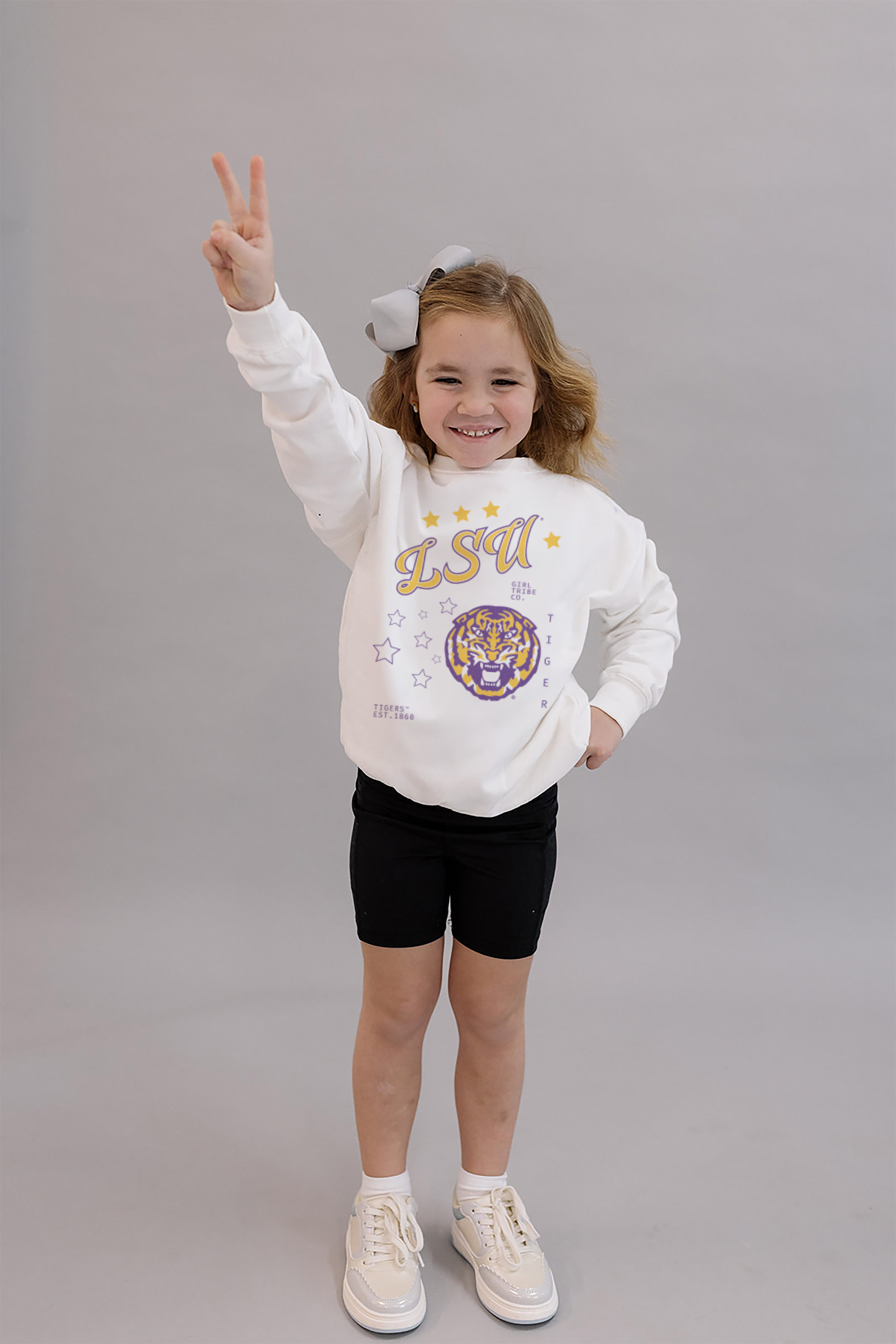 Louisiana State University: Youth Go LSU Sweatshirt- Girl Tribe Co. LSU X Girl Tribe 