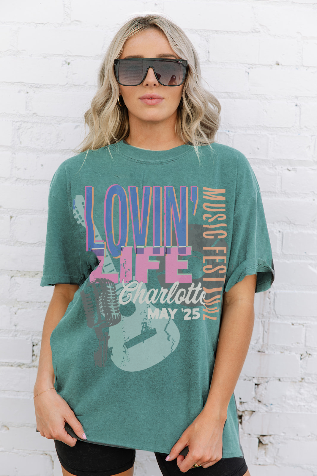 Lovin Life Emerald Tee- Girl Tribe Co. Lovin' Life X Girl Tribe 