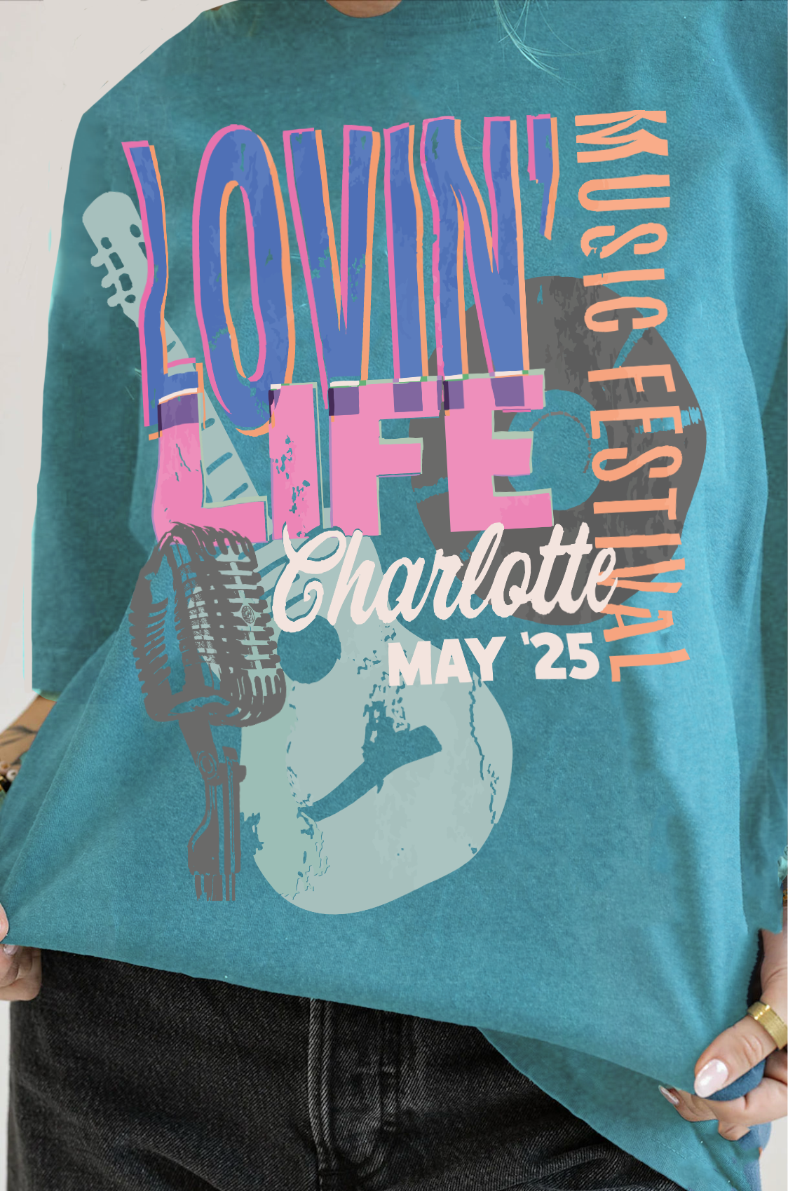 Lovin Life Emerald Tee- Girl Tribe Co. Lovin' Life X Girl Tribe 