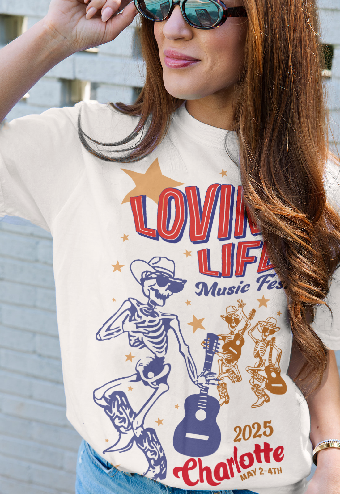 Lovin Life Skeleton Tee- Girl Tribe Co. Lovin' Life X Girl Tribe 