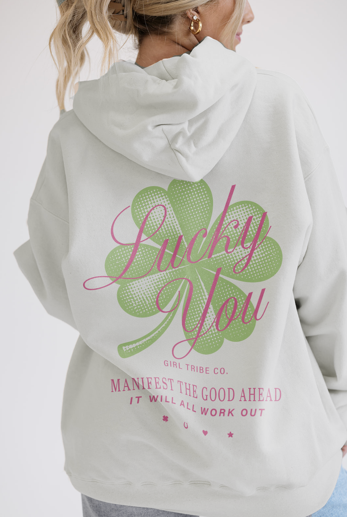 Lucky You Hoodie in White