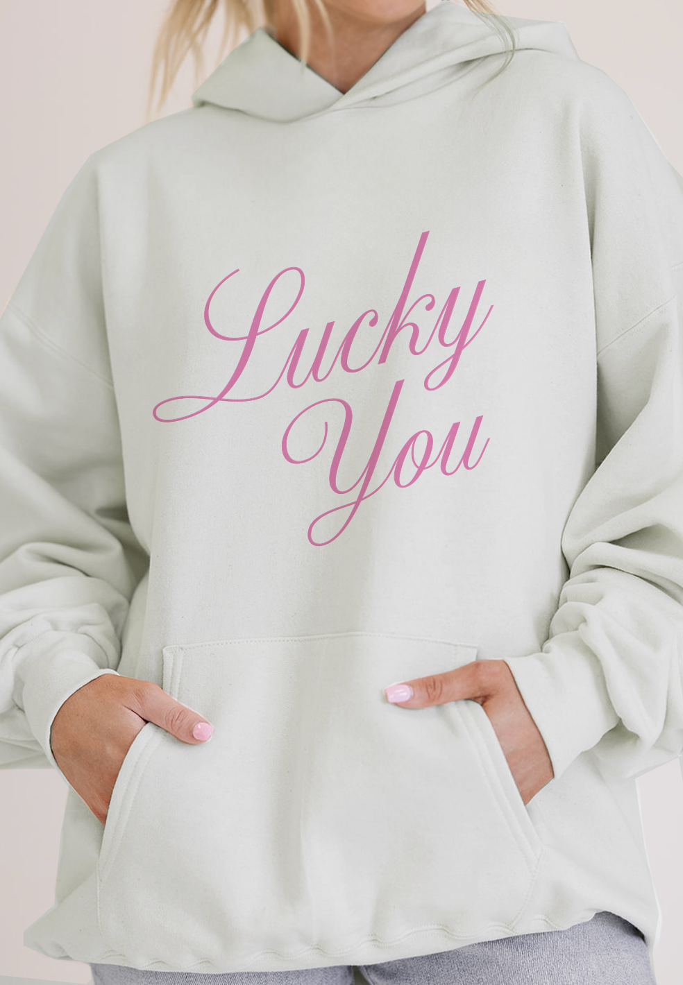 Lucky You Hoodie in White