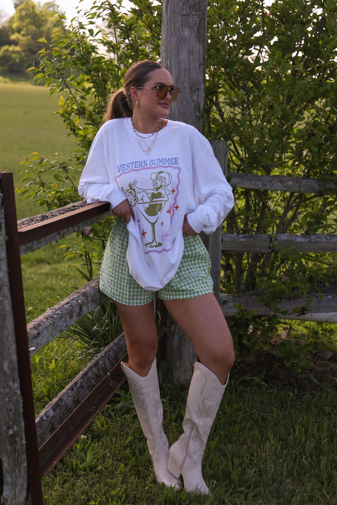 Maddie Perry: Martini Summer Long Sleeve Tee- Girl Tribe Co. Maddie Perry X Girl Tribe 